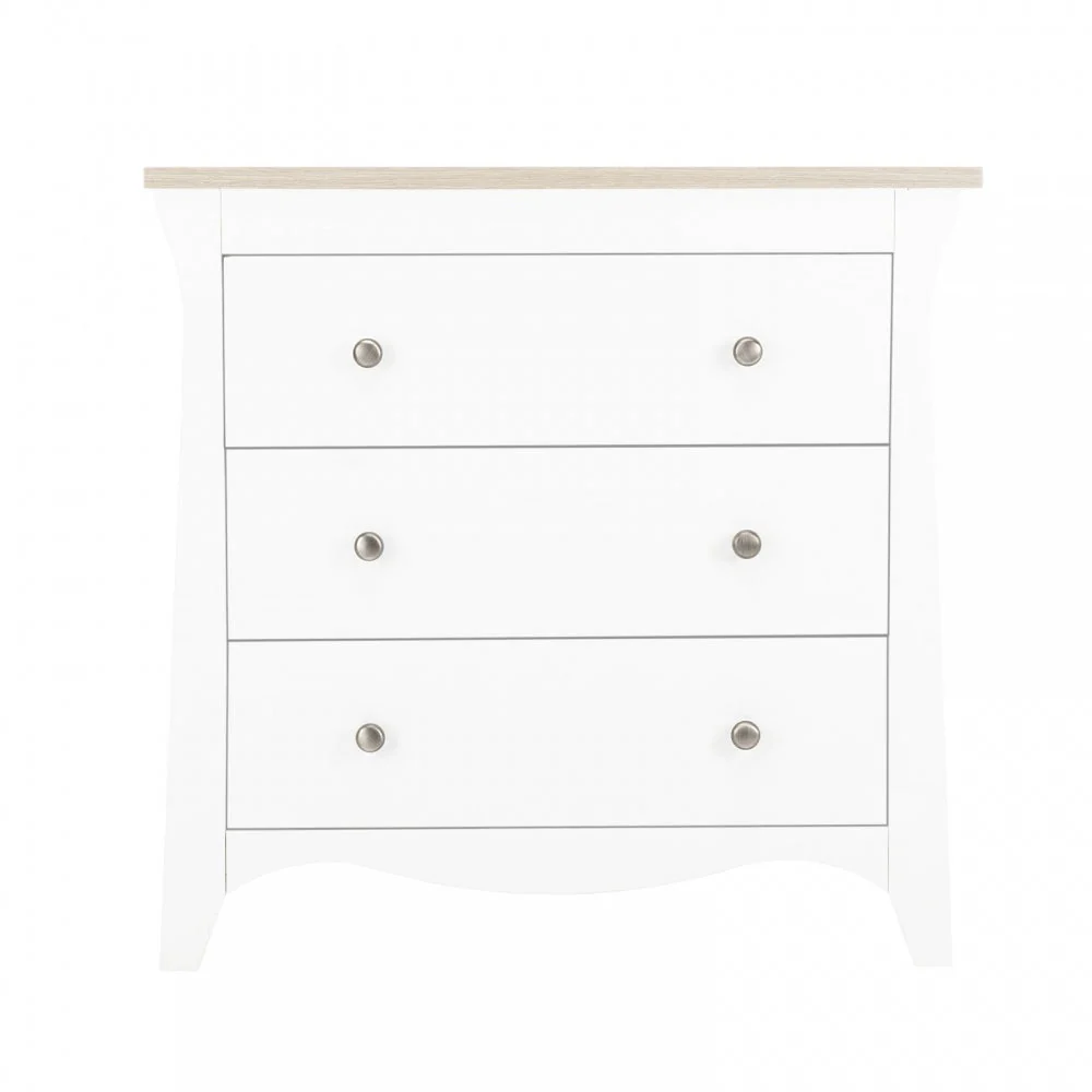 CuddleCo Clara 3 Drawer Dresser & Changer, White/Ash - Image 4