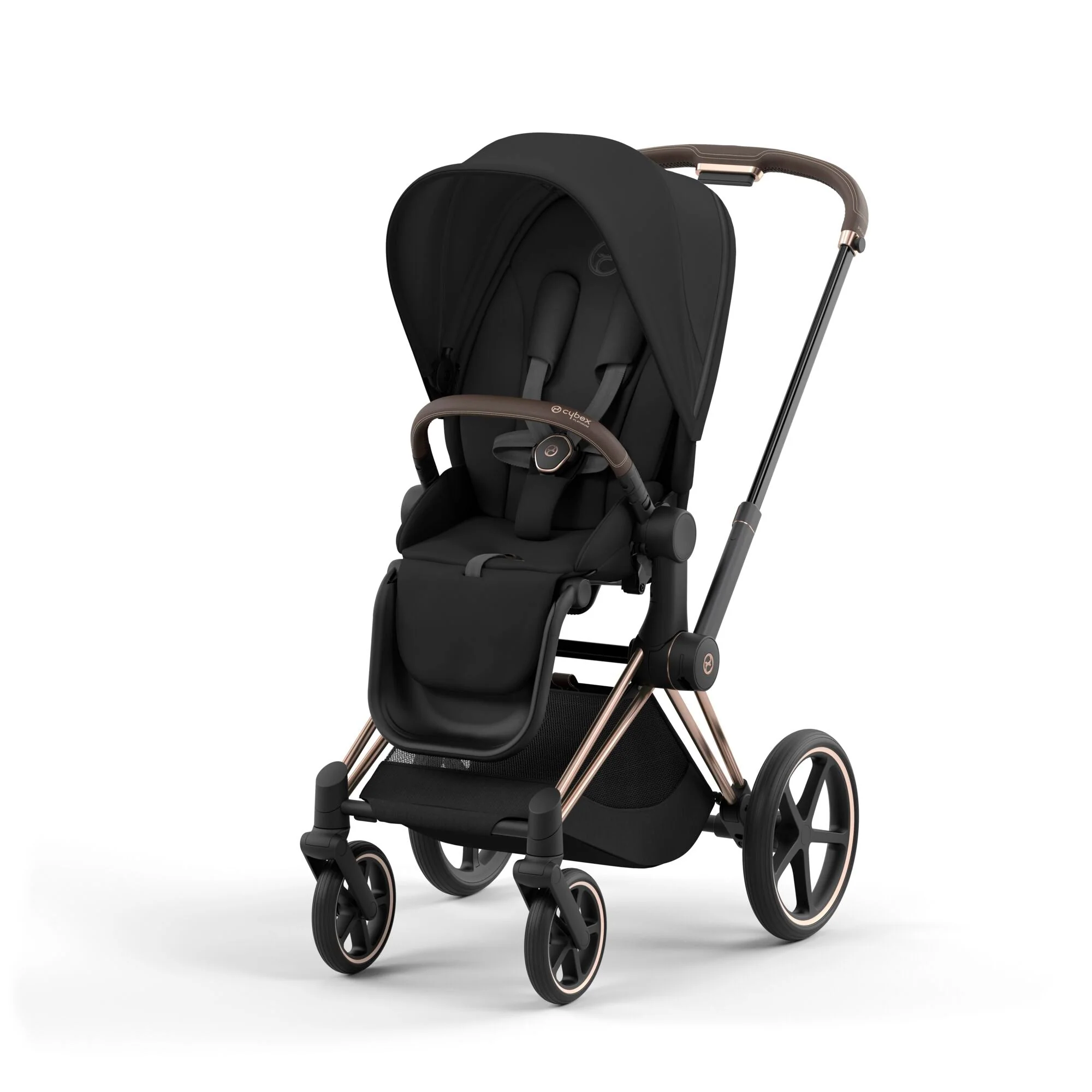 Cybex Priam Pram & Pushchair, Sepia Black on Rose Gold - Image 9