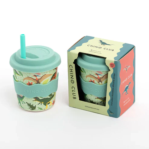 Dinosaur Babychino Cup 8oz (STRAW INCLUDED) - Image 2