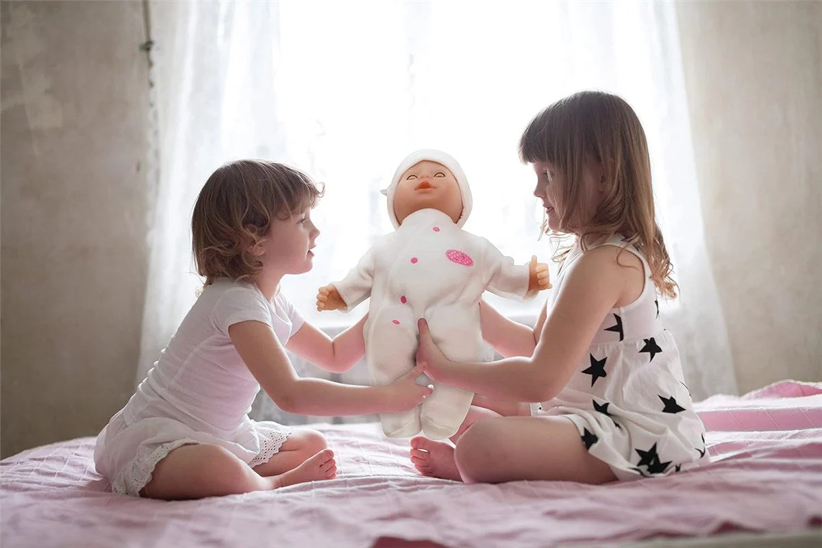 Dolls World Little Treasure 38cm Soft Baby Doll with Deluxe Romper and Accessories - Image 4