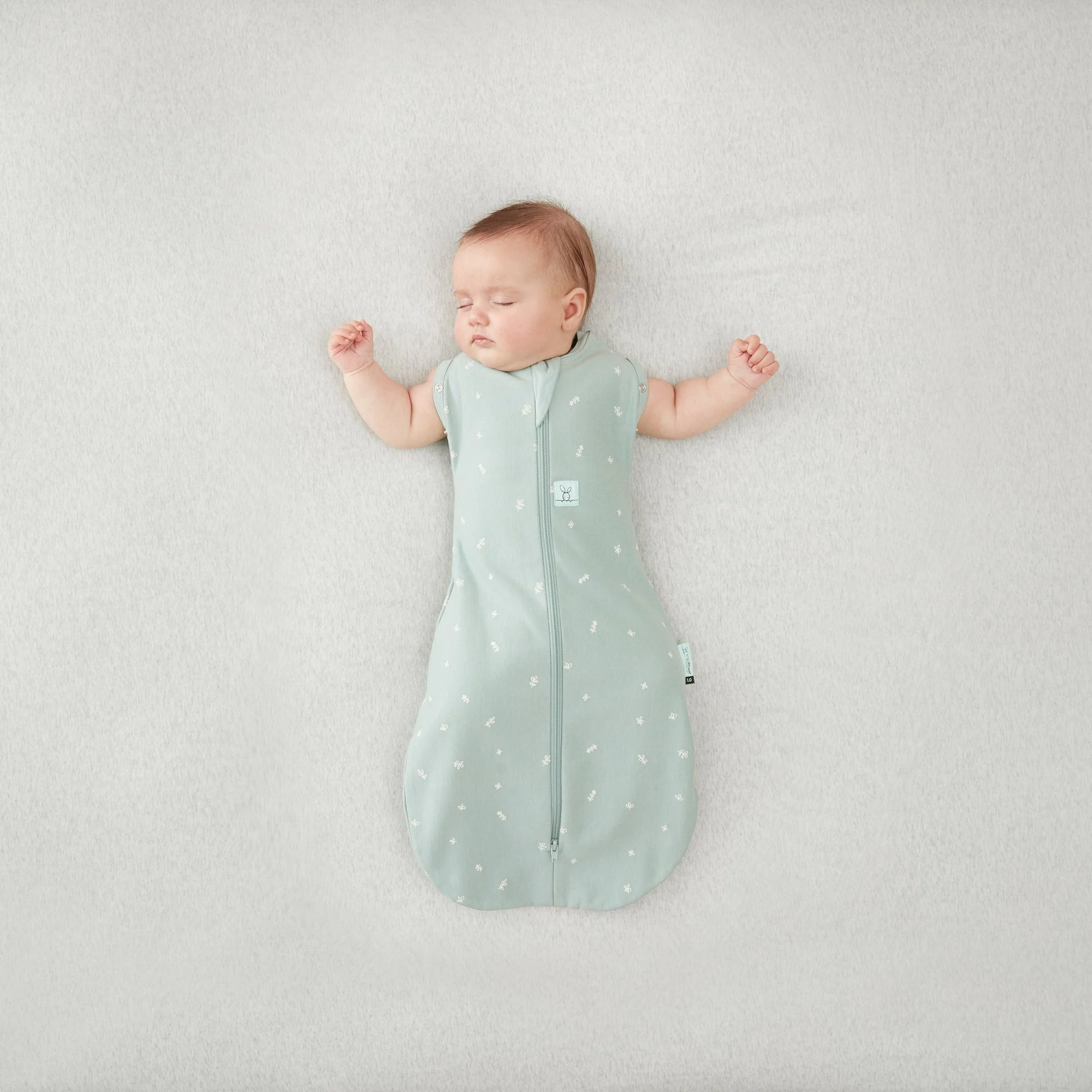 ergoPouch - Organic All Year Cocoon Swaddle Sleeping Bag - Sage 1.0 TOG - Image 2