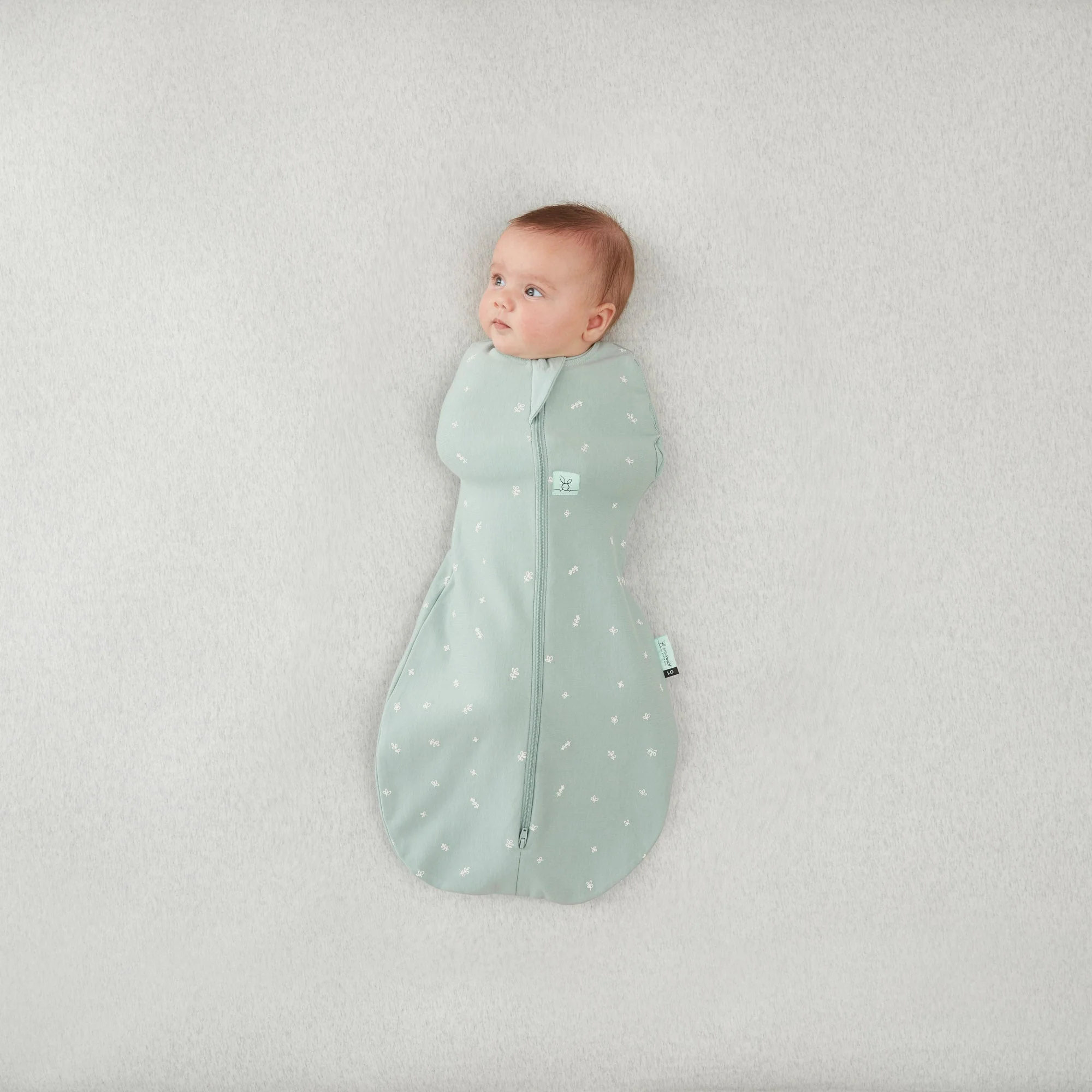 ergoPouch - Organic Summer Cocoon Swaddle Sleeping Bag - Sage 0.2 TOG - Image 3