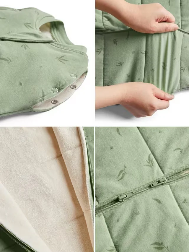 ergoPouch - Organic Summer Cocoon Swaddle Sleeping Bag - Sage 0.2 TOG - Image 7