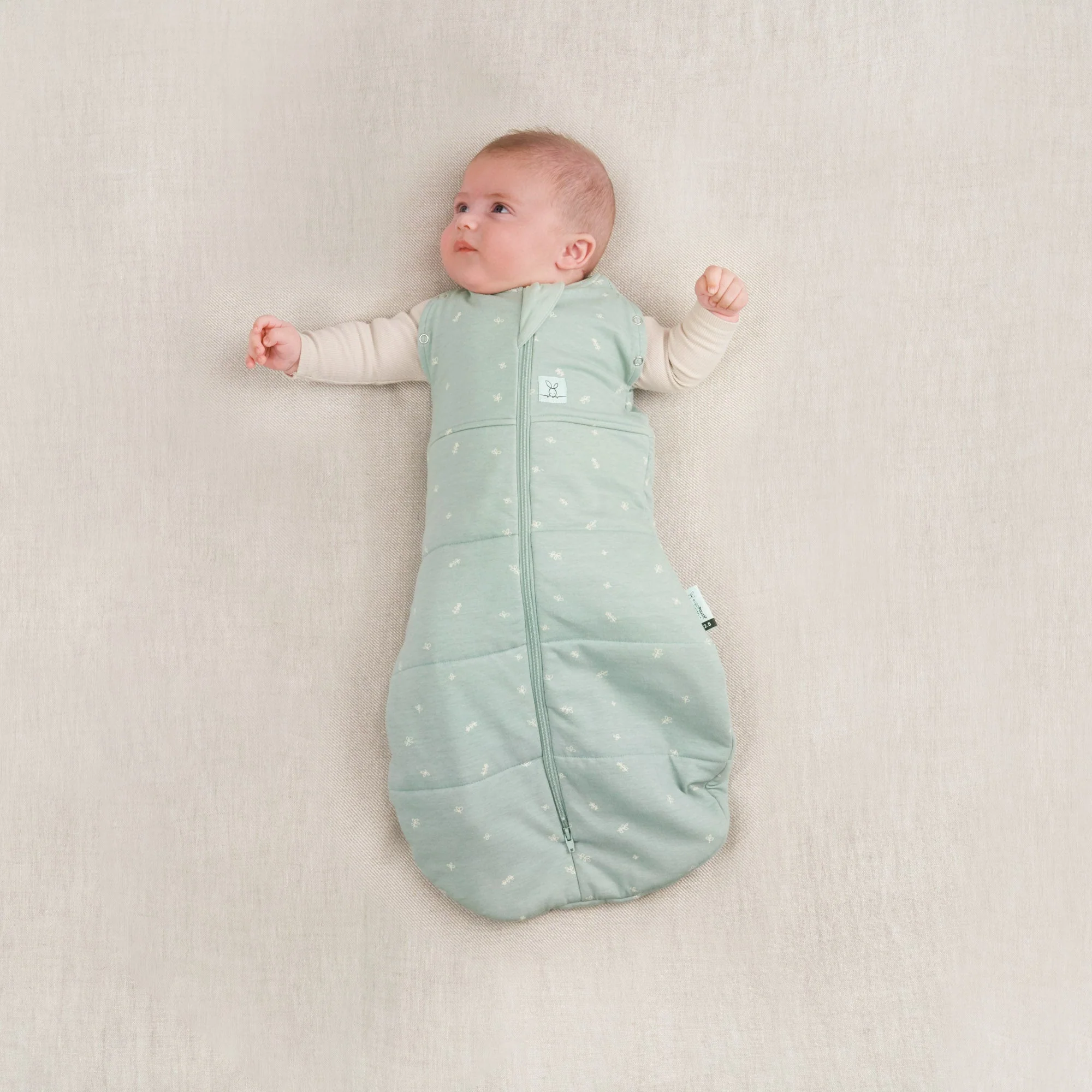 ergoPouch - Organic Winter Cocoon Swaddle Sleeping Bag - Sage 2.5 TOG - Image 2