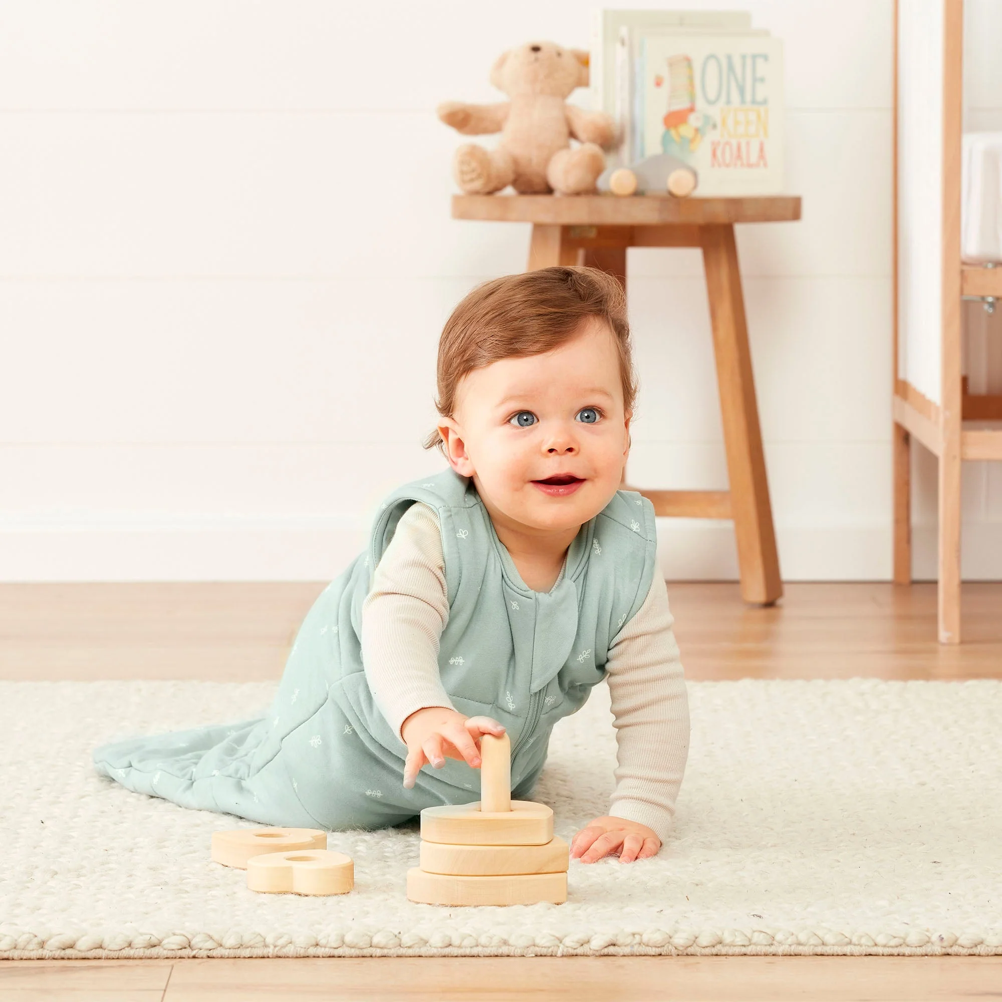ergoPouch - Organic Winter Jersey Sleeping Bag - Sage 2.5 TOG - Image 3