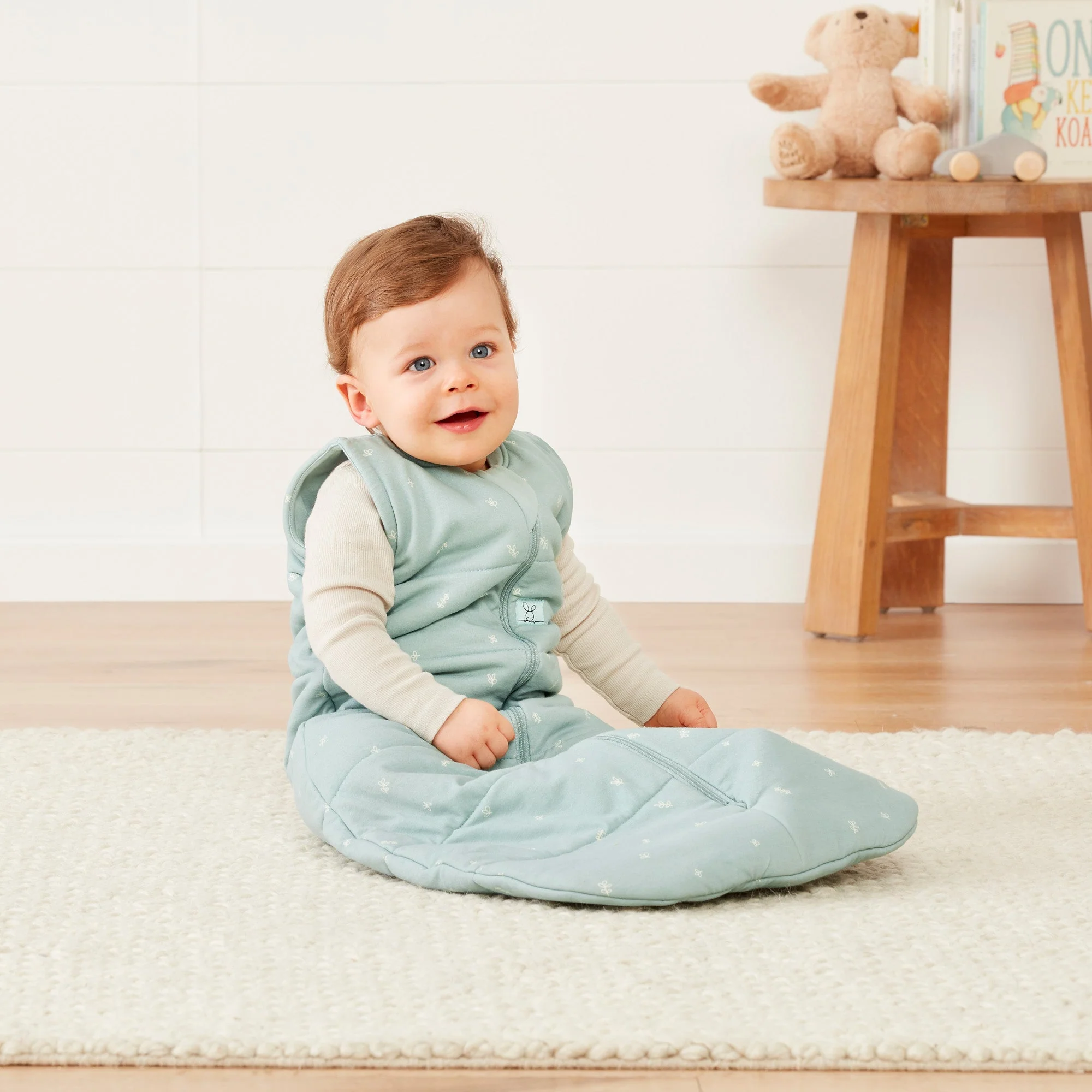 ergoPouch - Organic Winter Jersey Sleeping Bag - Sage 2.5 TOG - Image 4