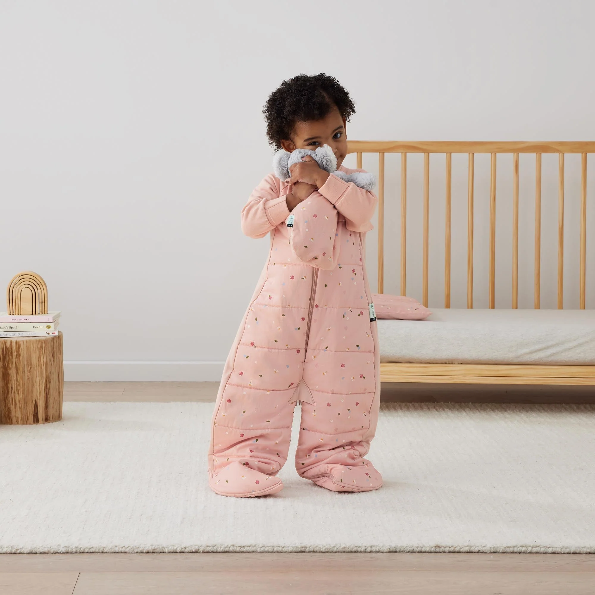 ergoPouch - Organic Winter Long Sleeved 2 in 1 Sleeping Suit Bag - Daisy 2.5 TOG - Image 3