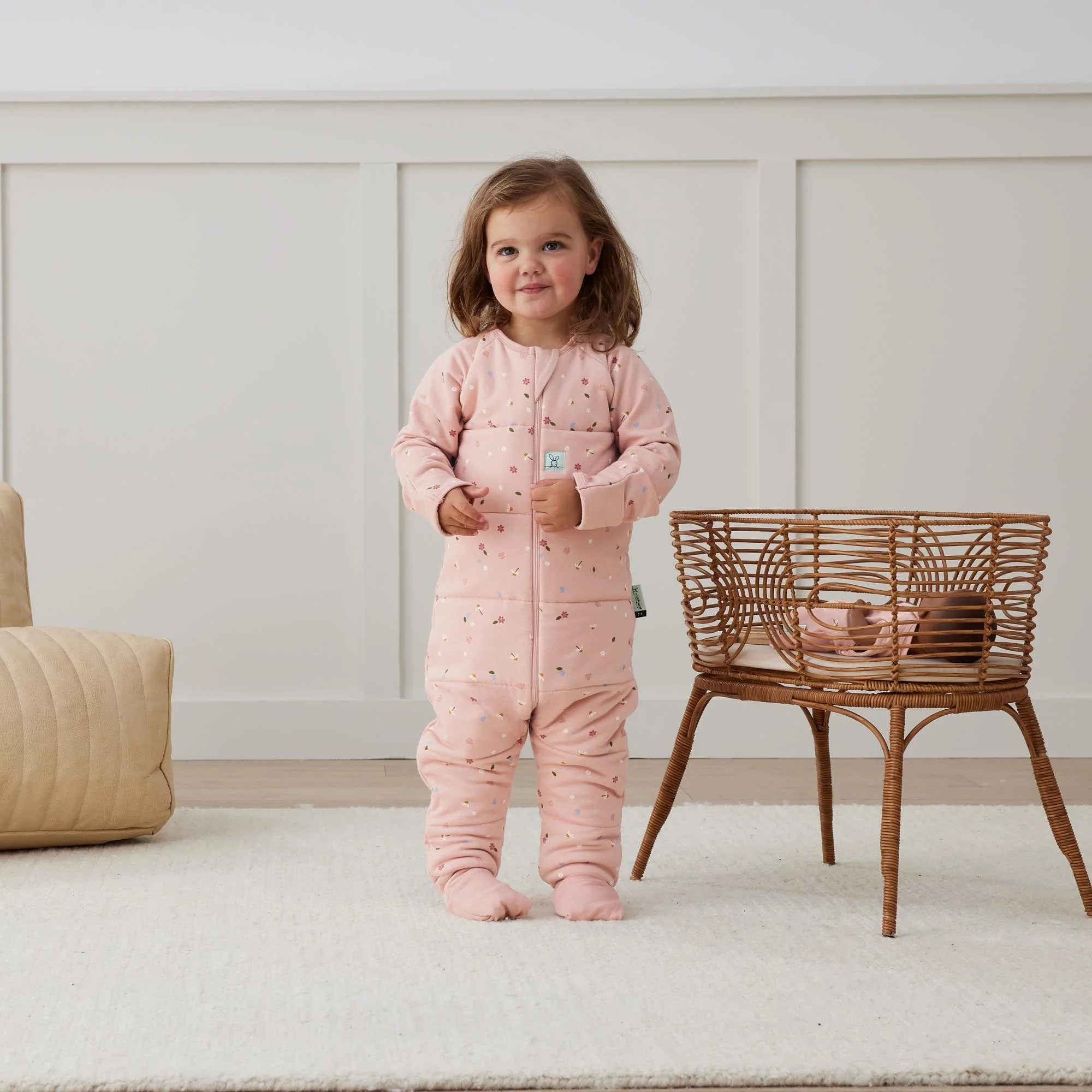 ergoPouch - Organic Winter Long Sleeved Sleep Onesie - Daisy 3.5 TOG - Image 4