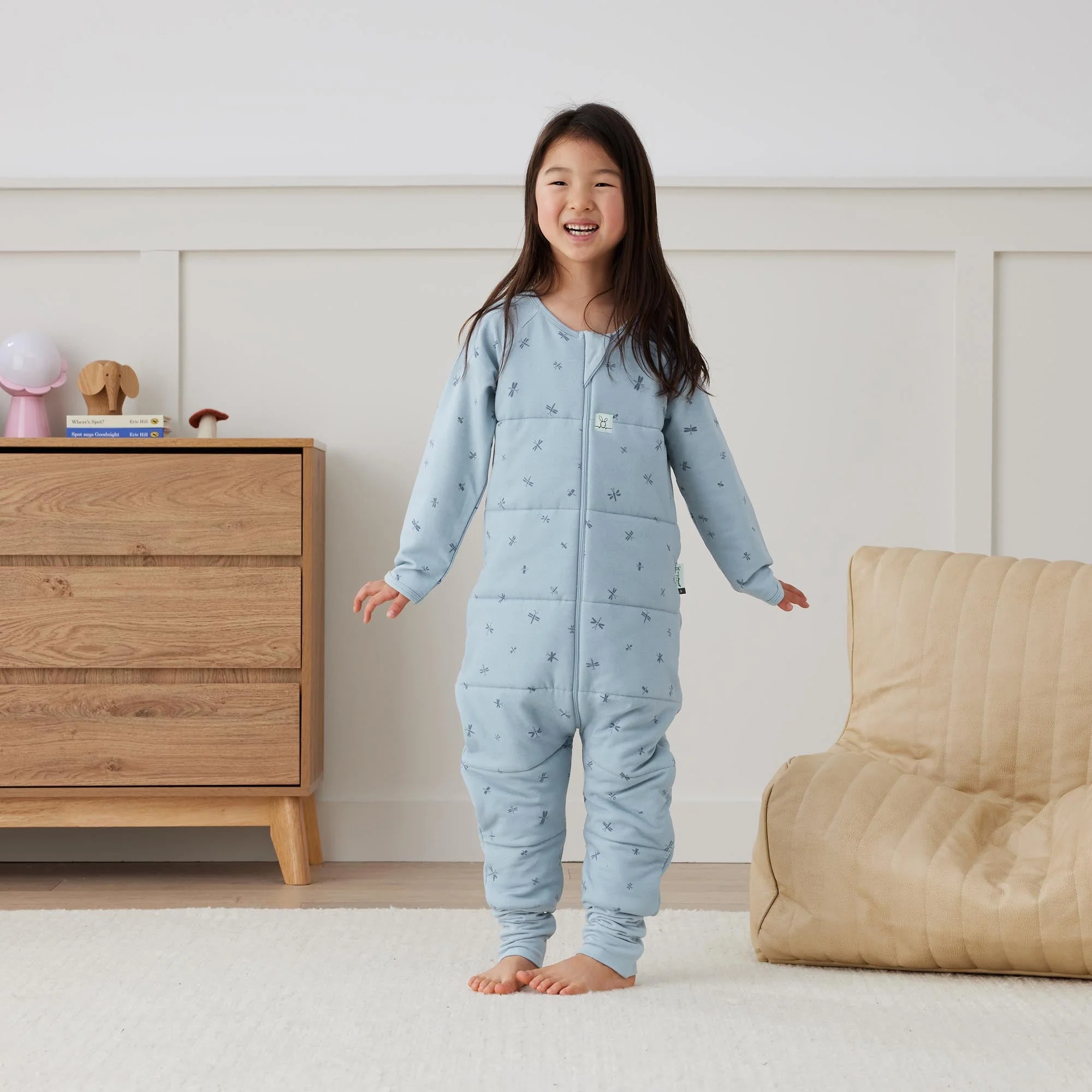 ergoPouch - Organic Winter Long Sleeved Sleep Onesie - Dragonflies 2.5 TOG - Image 4