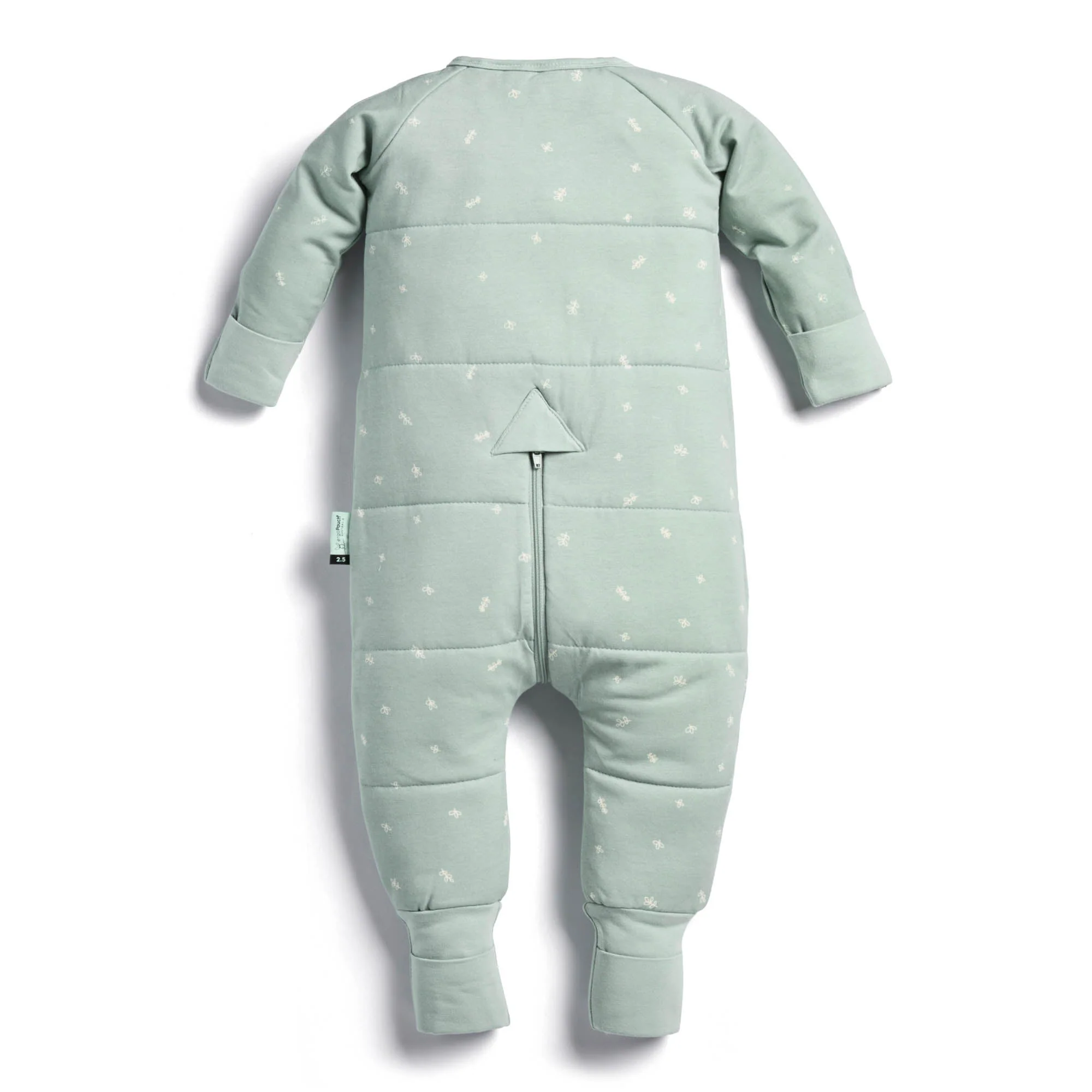 ergoPouch - Organic Winter Long Sleeved Sleep Onesie - Sage 2.5 TOG - Image 2