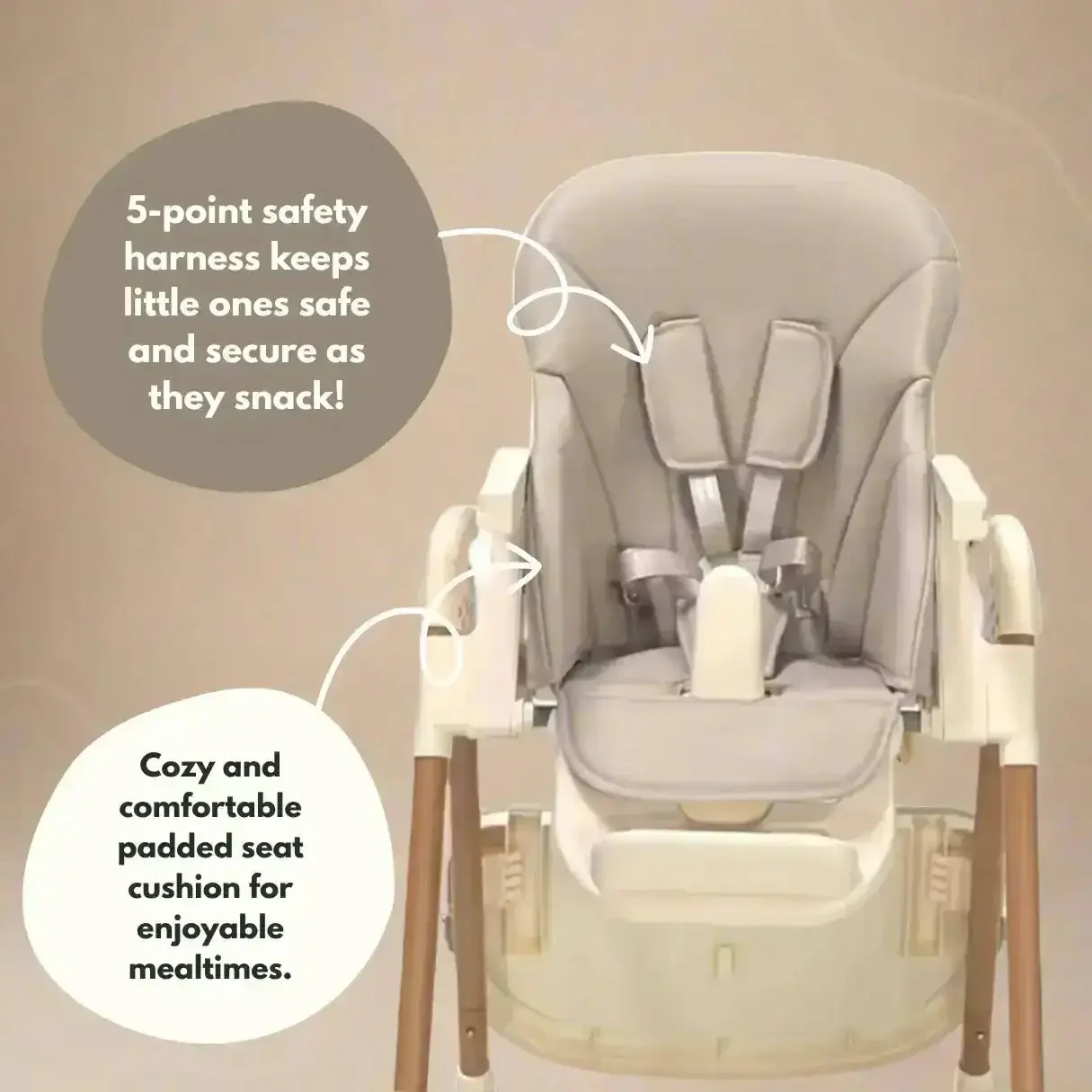Flare Baby & Toddler Highchair - Beige - Image 5