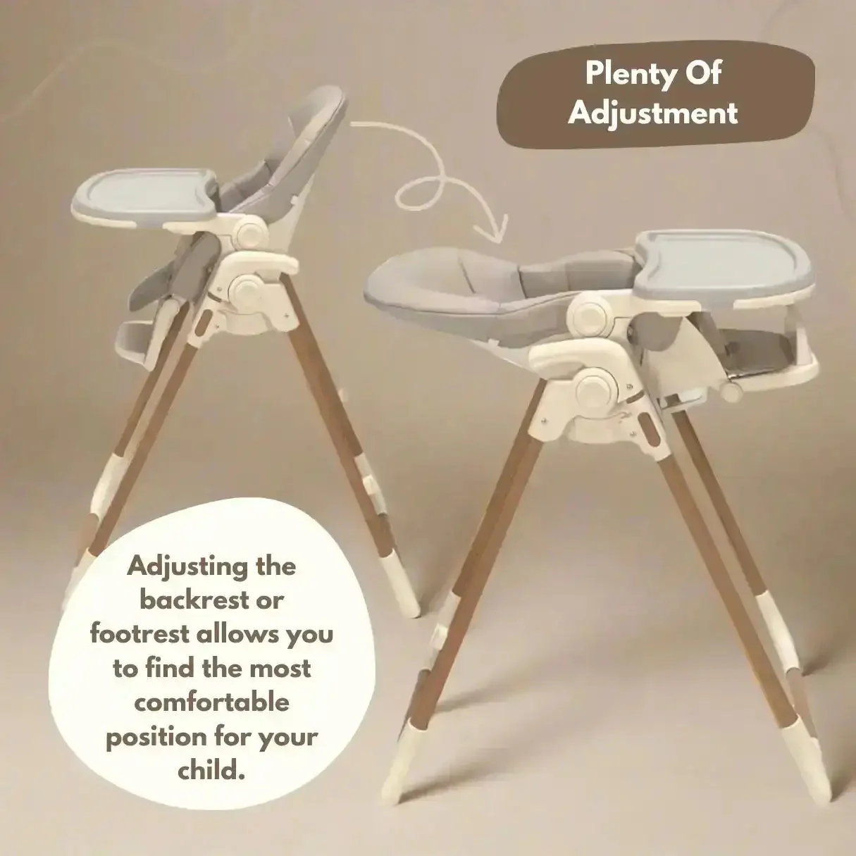 Flare Baby & Toddler Highchair - Beige - Image 6