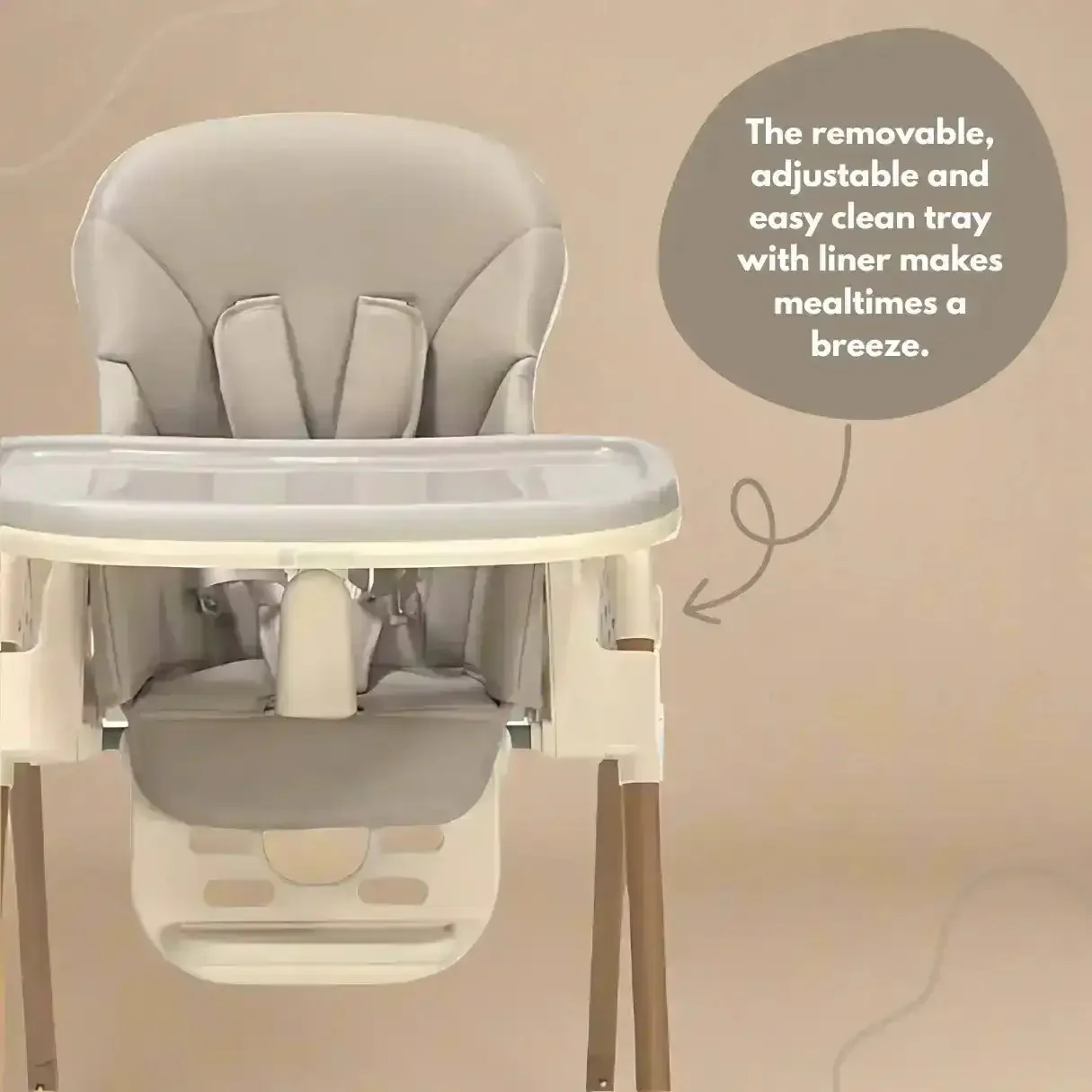 Flare Baby & Toddler Highchair - Beige - Image 7