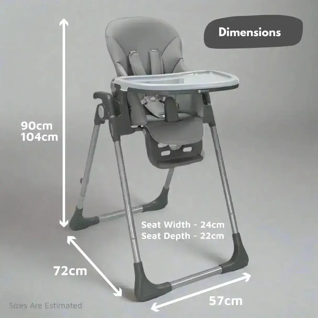 Flare Baby & Toddler Highchair - Grey - Image 8