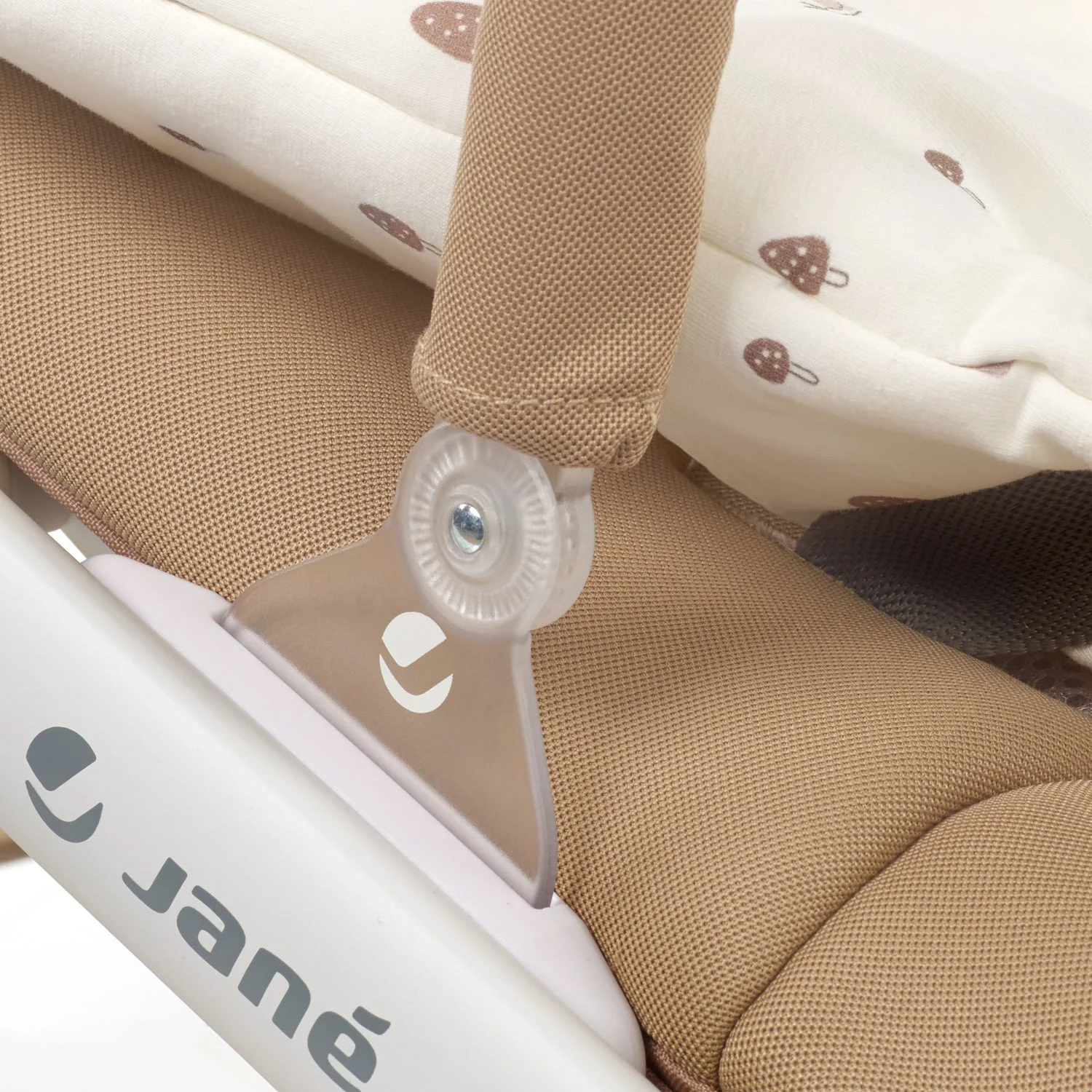 Fold Hammock Baby Rocker with Toy Arch & Reversible Newborn Cushion, Sesame - Image 4