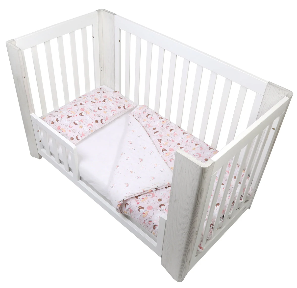 Forrest 3 Piece Reversible Baby Bedding Set, Fairy - Image 4