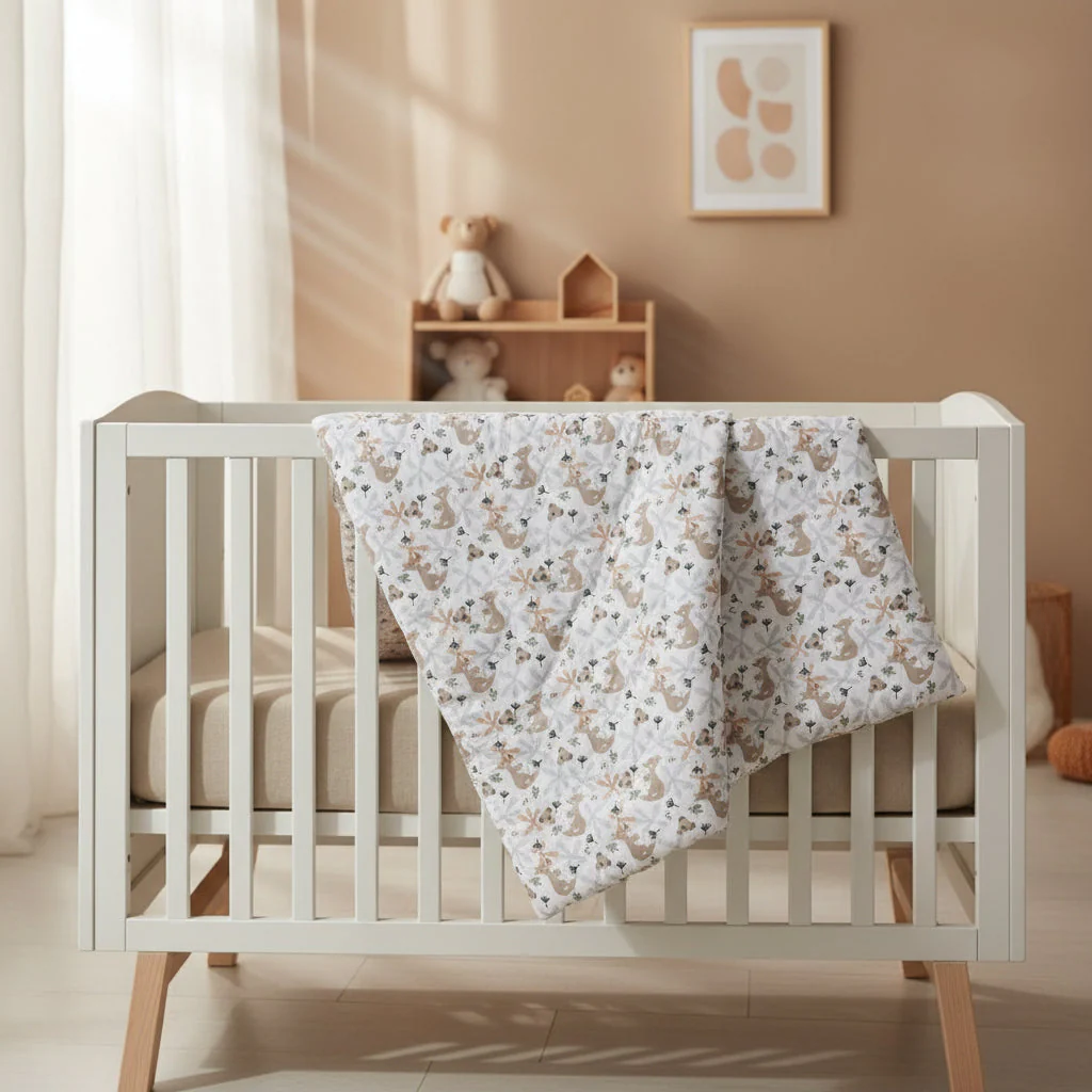 FORREST 3 Piece Reversible Cot Bed Set – Organic Cotton Baby Bedding - Koalaroo - Image 3