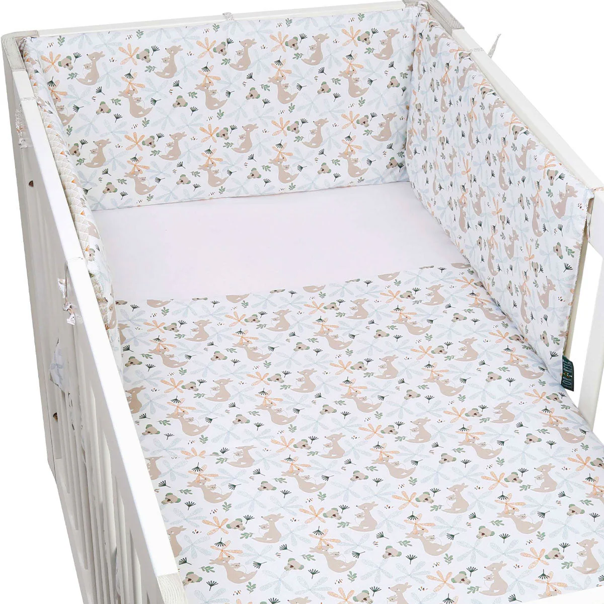 FORREST 3 Piece Reversible Cot Bed Set – Organic Cotton Baby Bedding - Koalaroo - Image 5