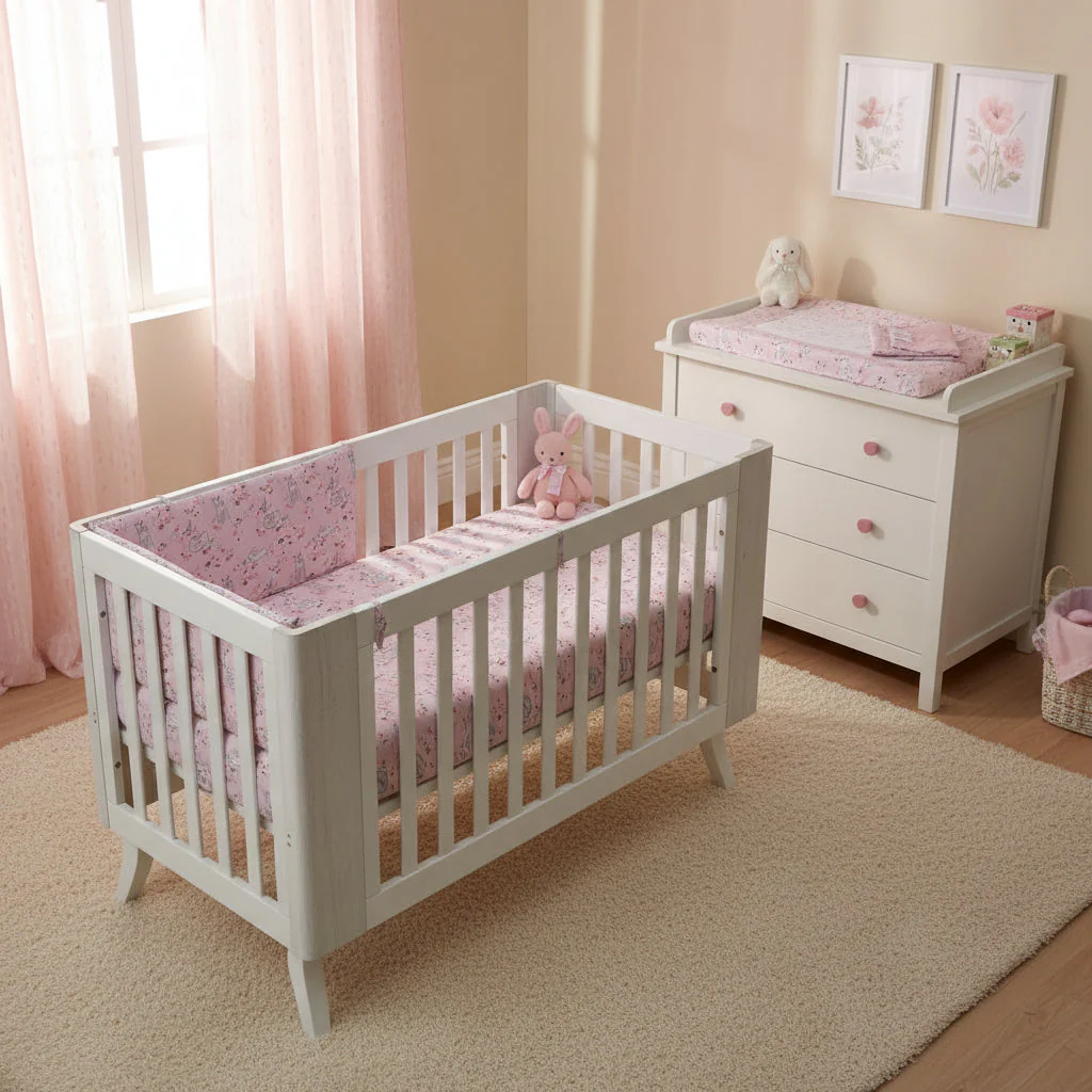 FORREST Organic Cotton Junior Bed Bedding Set – Reversible Quilt & Pillowcase - Meadowland - Image 11