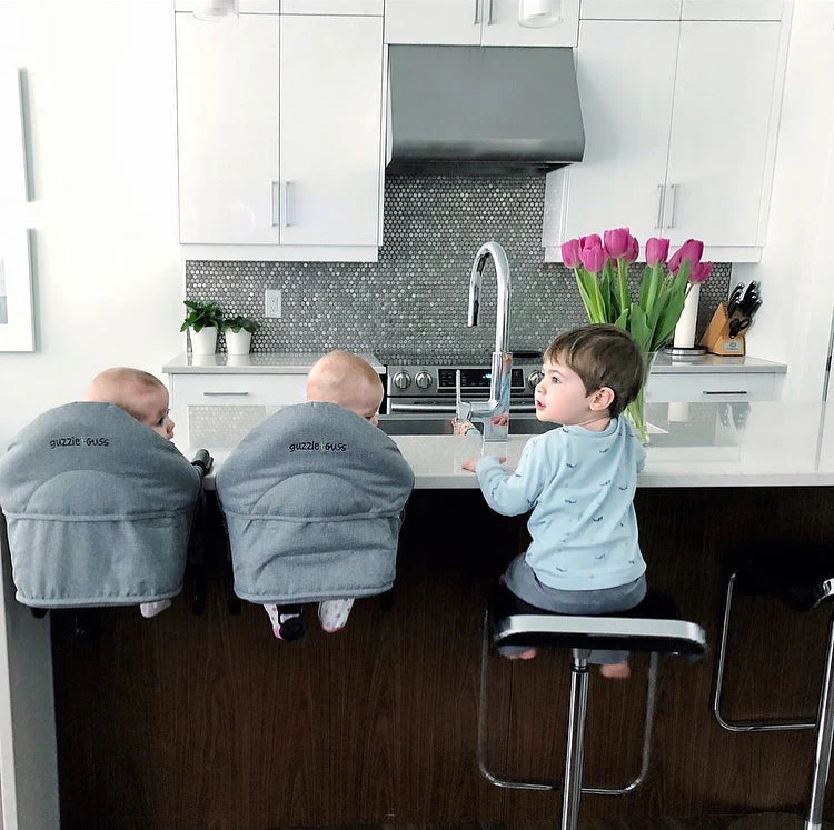 guzzie+Guss - Perch Hanging Highchair - Salt & Pepper - Image 3