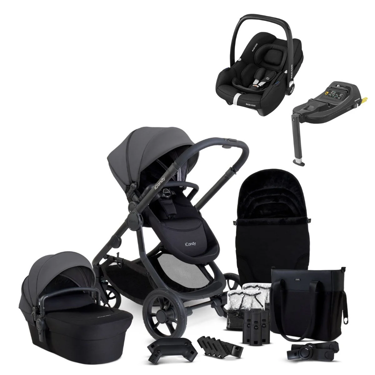 iCandy Orange 4 Complete Bundle Fossil + Maxi Cosi Cabriofix and Isofix Base (Copy)
