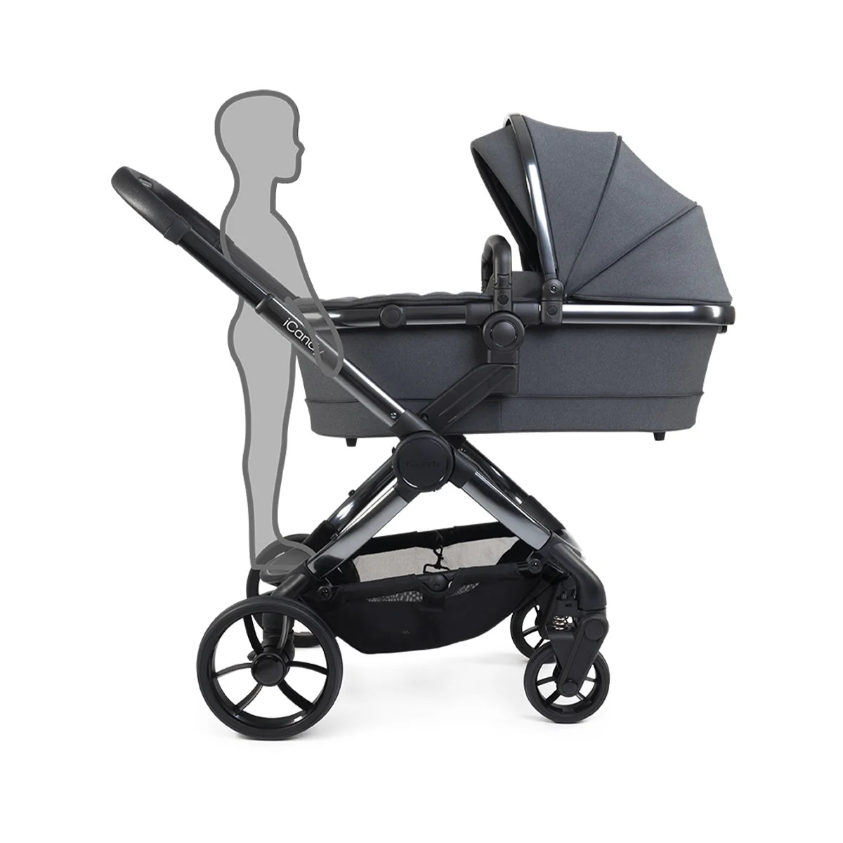 iCandy Peach 7 Combo Pram Set, Dark Grey - Image 3