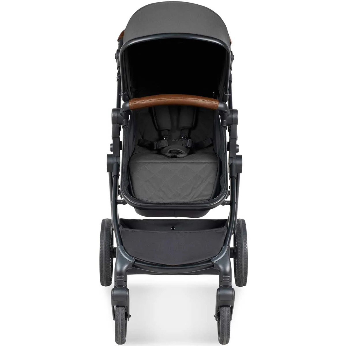 Ickle Bubba Cosmo All-in-One i-Size Travel System with ISOFIX Base, Black / Graphite Grey / Tan - Image 10