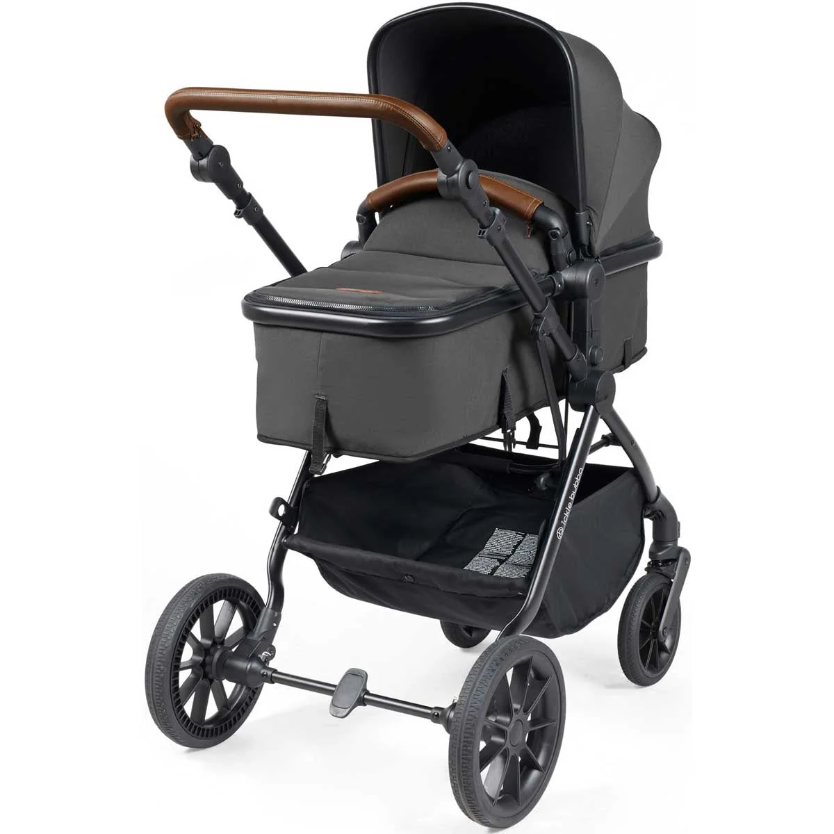 Ickle Bubba Cosmo All-in-One i-Size Travel System with ISOFIX Base, Black / Graphite Grey / Tan - Image 7