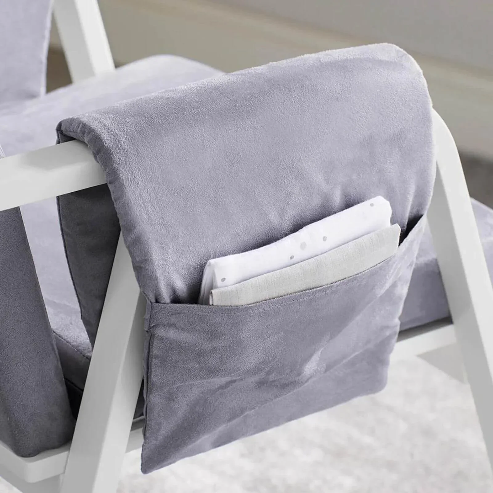 Ickle Bubba Dursley Rocking Chair - Pearl Grey - Image 3