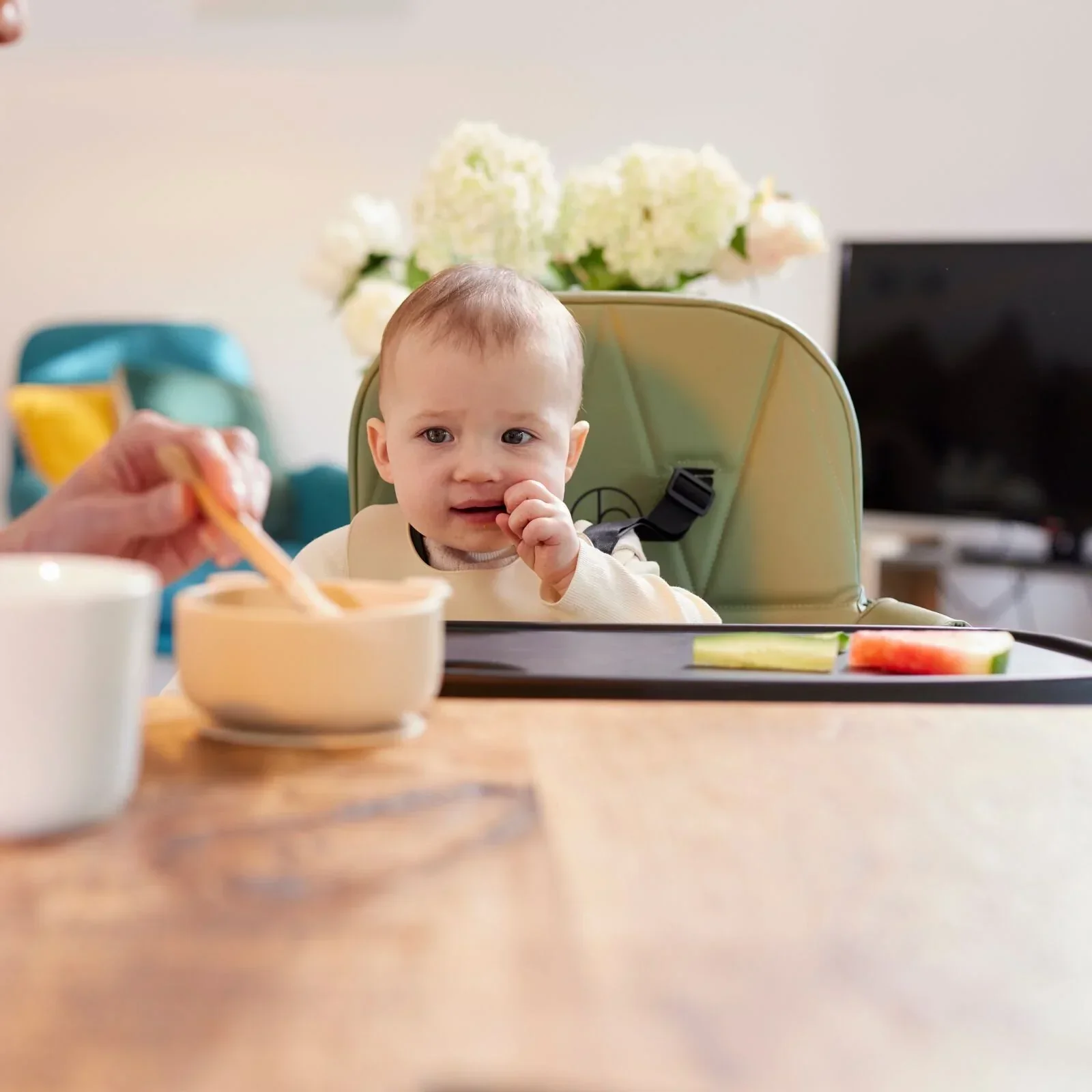 Ickle Bubba Flip Magic Fold Highchair - Sage Green - Image 11