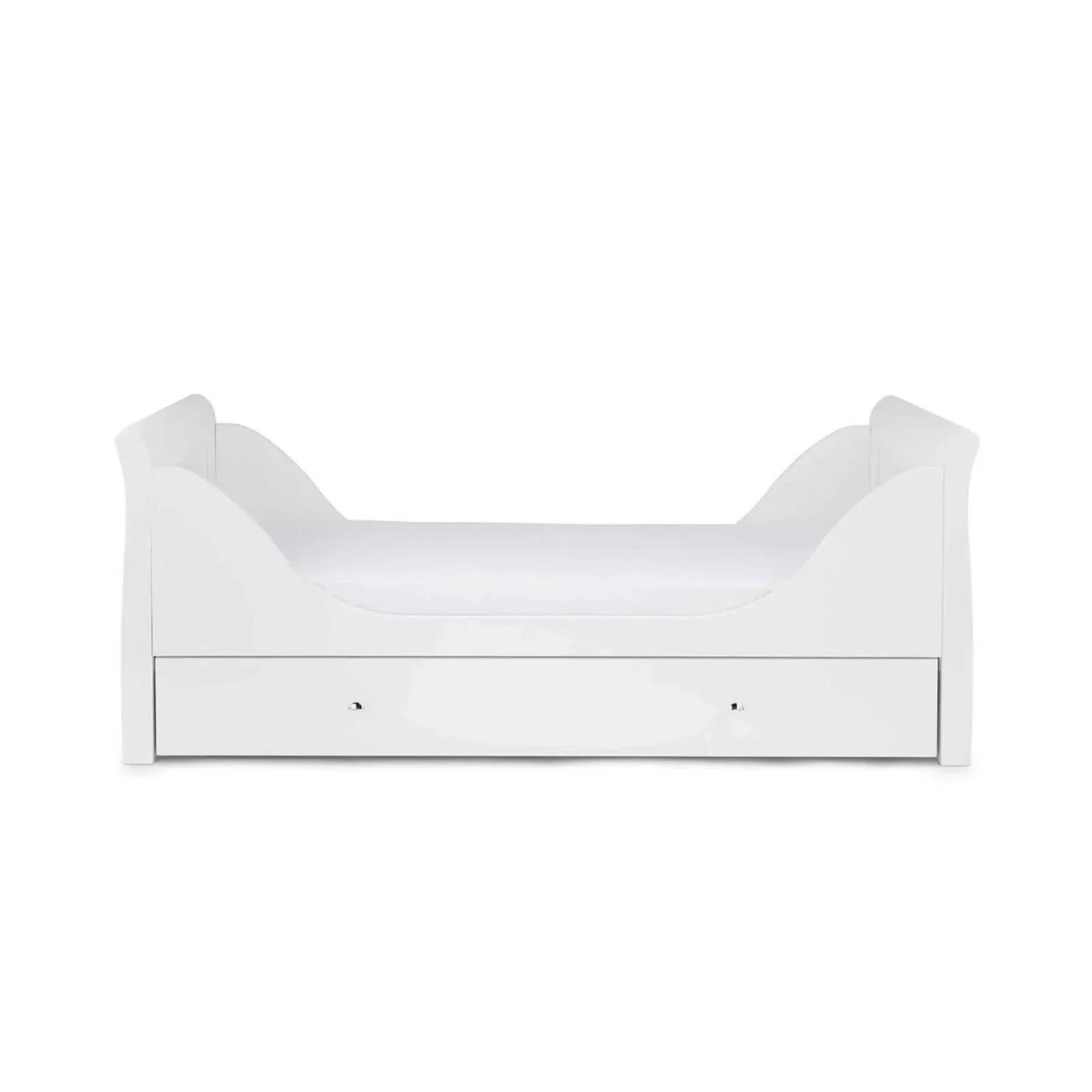 Ickle Bubba Snowdon Classic Cot Bed White - Fibre Mattress - Image 6