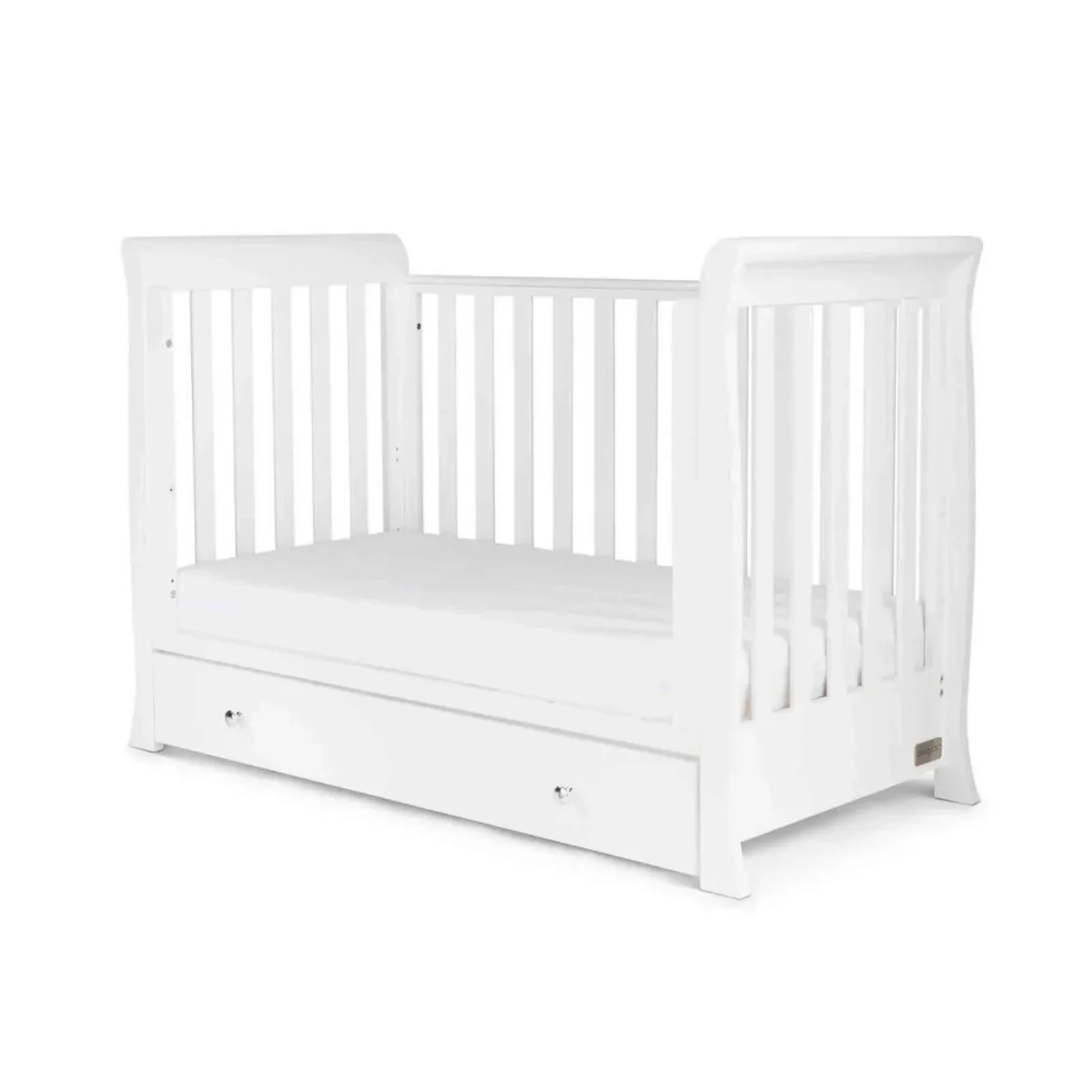 Ickle Bubba Snowdon Mini Cot Bed White - Premium Sprung Mattress - Image 11