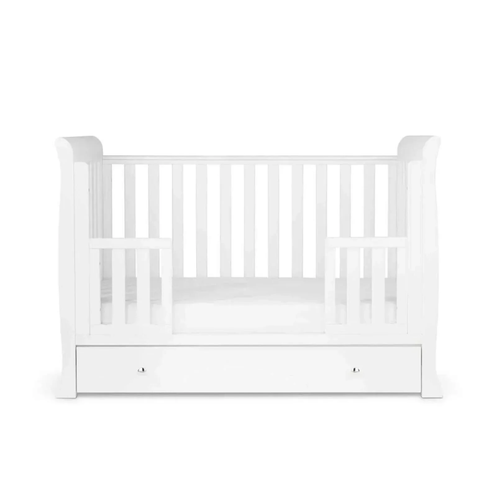 Ickle Bubba Snowdon Mini Cot Bed White - Premium Sprung Mattress - Image 5