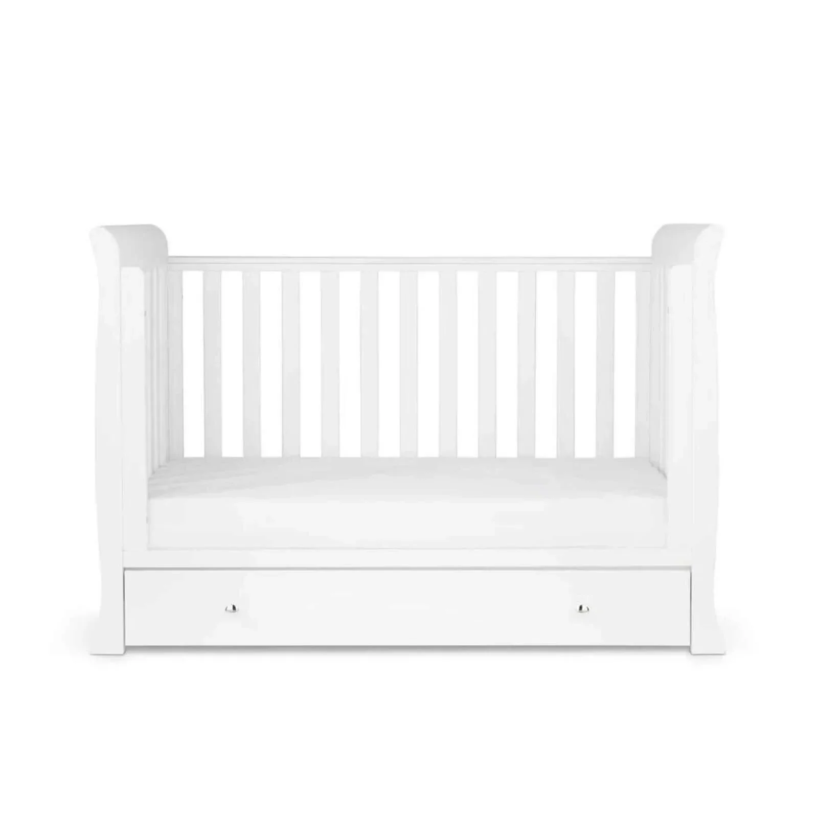 Ickle Bubba Snowdon Mini Cot Bed White - Premium Sprung Mattress - Image 6