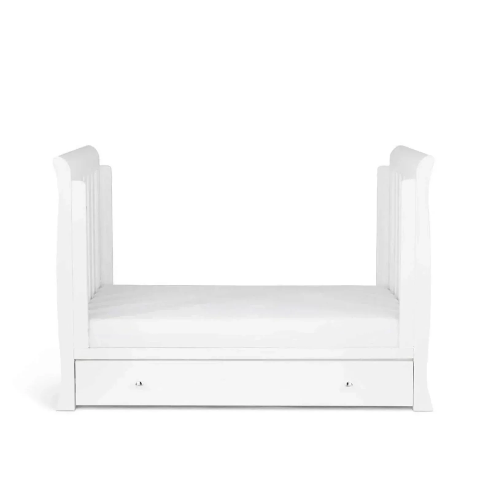Ickle Bubba Snowdon Mini Cot Bed White - Premium Sprung Mattress - Image 7