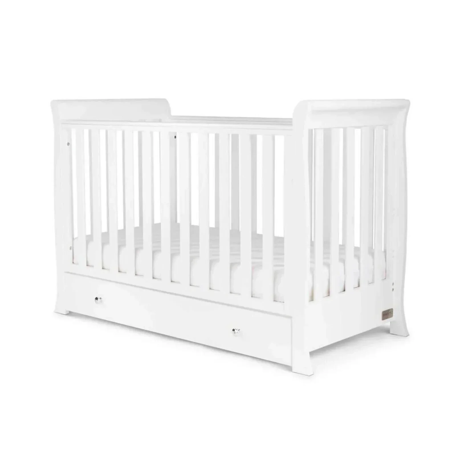 Ickle Bubba Snowdon Mini Cot Bed White - Premium Sprung Mattress - Image 8
