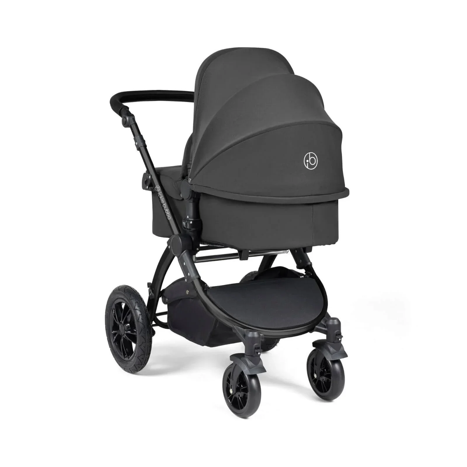 Ickle Bubba Stomp Luxe 2-in-1 Pushchair & Carrycot - Black/Charcoal Grey/Black - Image 4