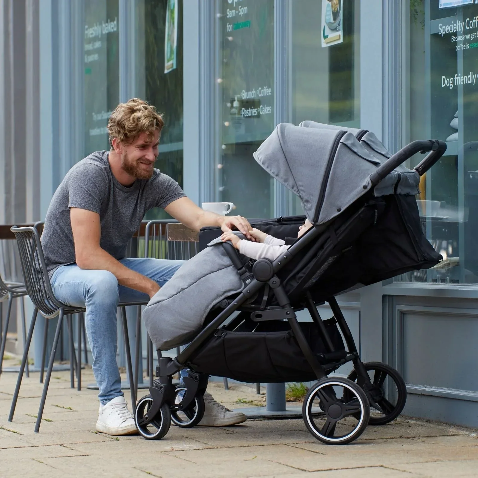 Ickle Bubba Venus Max Double Stroller - Black - Image 16