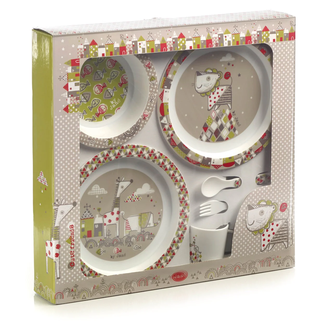 Jane 6 Piece Tangram II Microwave Feeding Set