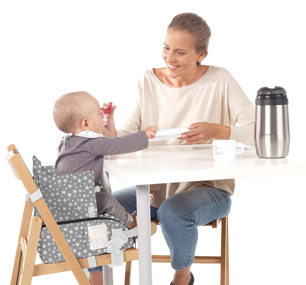 Jane Avant Travel Highchair with Storage, Sesame - Image 6