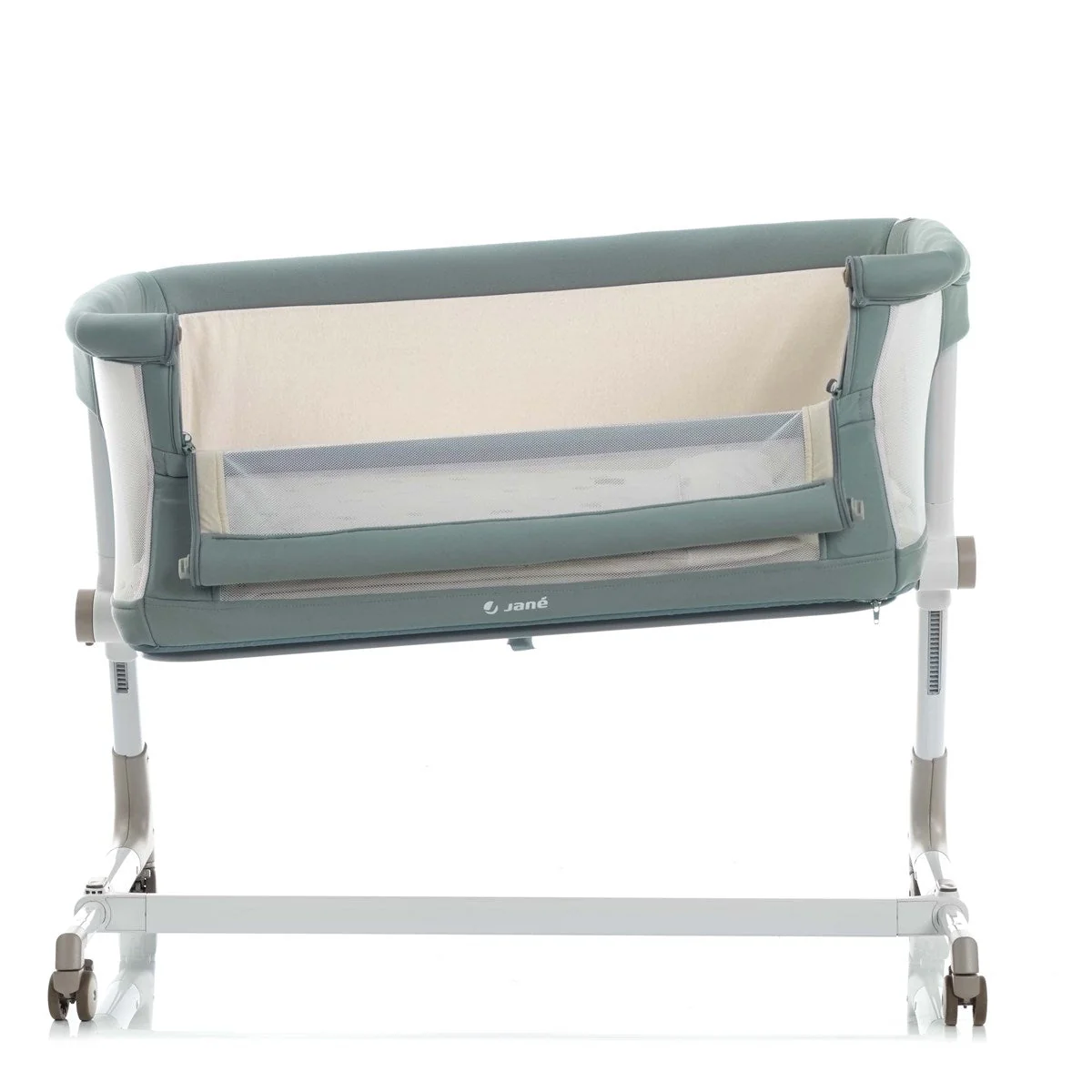 Jane Baby Side Crib + 4 Piece Bedding Set & Safety Mattress, Botanic - Image 9