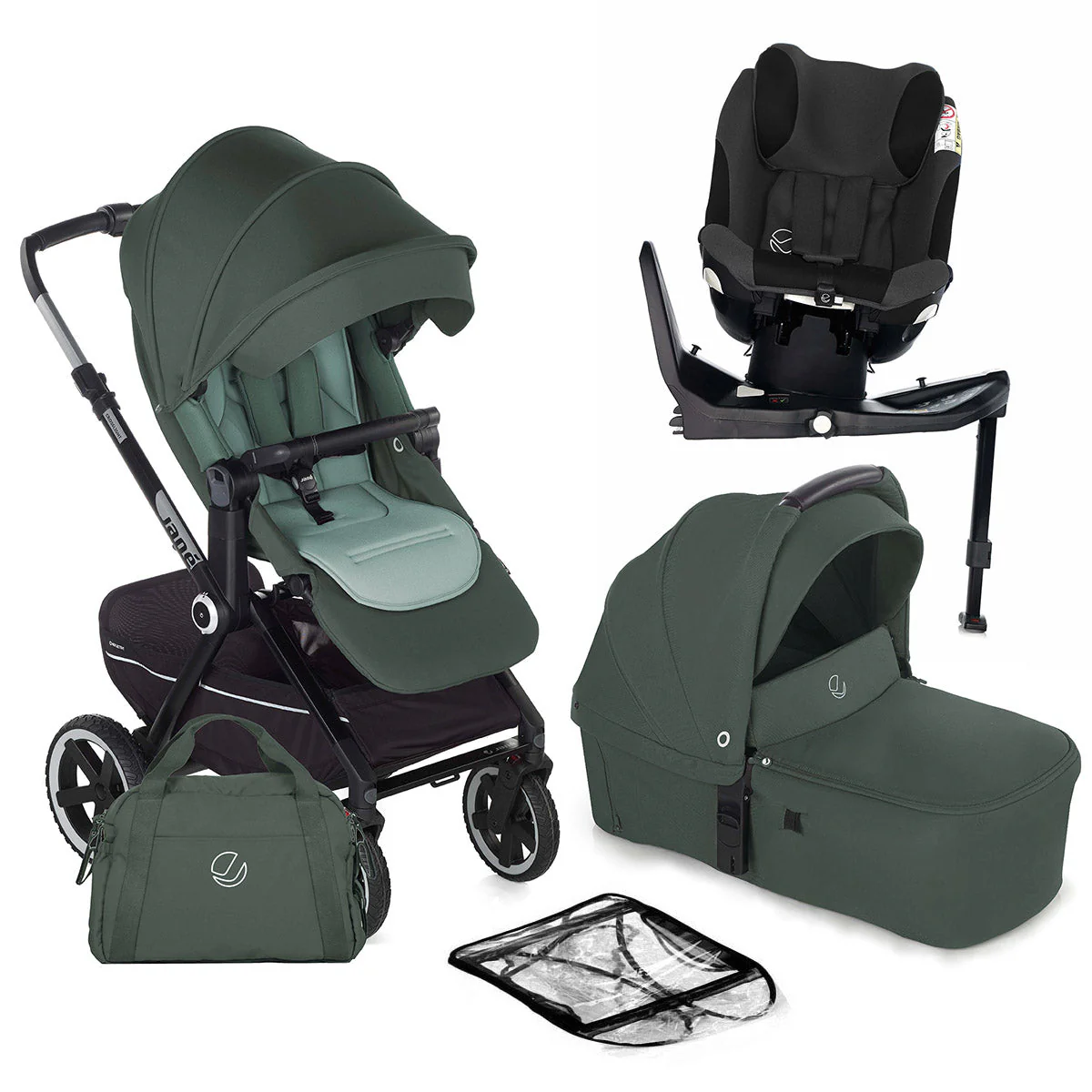 Jane Crosslight-3 Trio Fix with iKonic-2 Birth-4 Year Swivel Car Seat Bundle - Image 44
