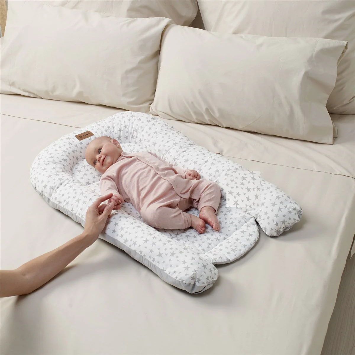 Jane Growing Cute Baby Nest Cushion, Star - Image 3