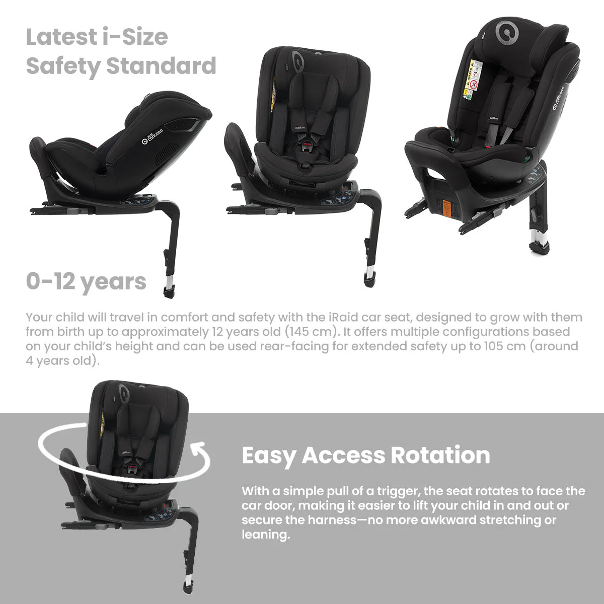 Jane iRaid 360 Swivel i-Size Car Seat, 0-12 years - Image 4