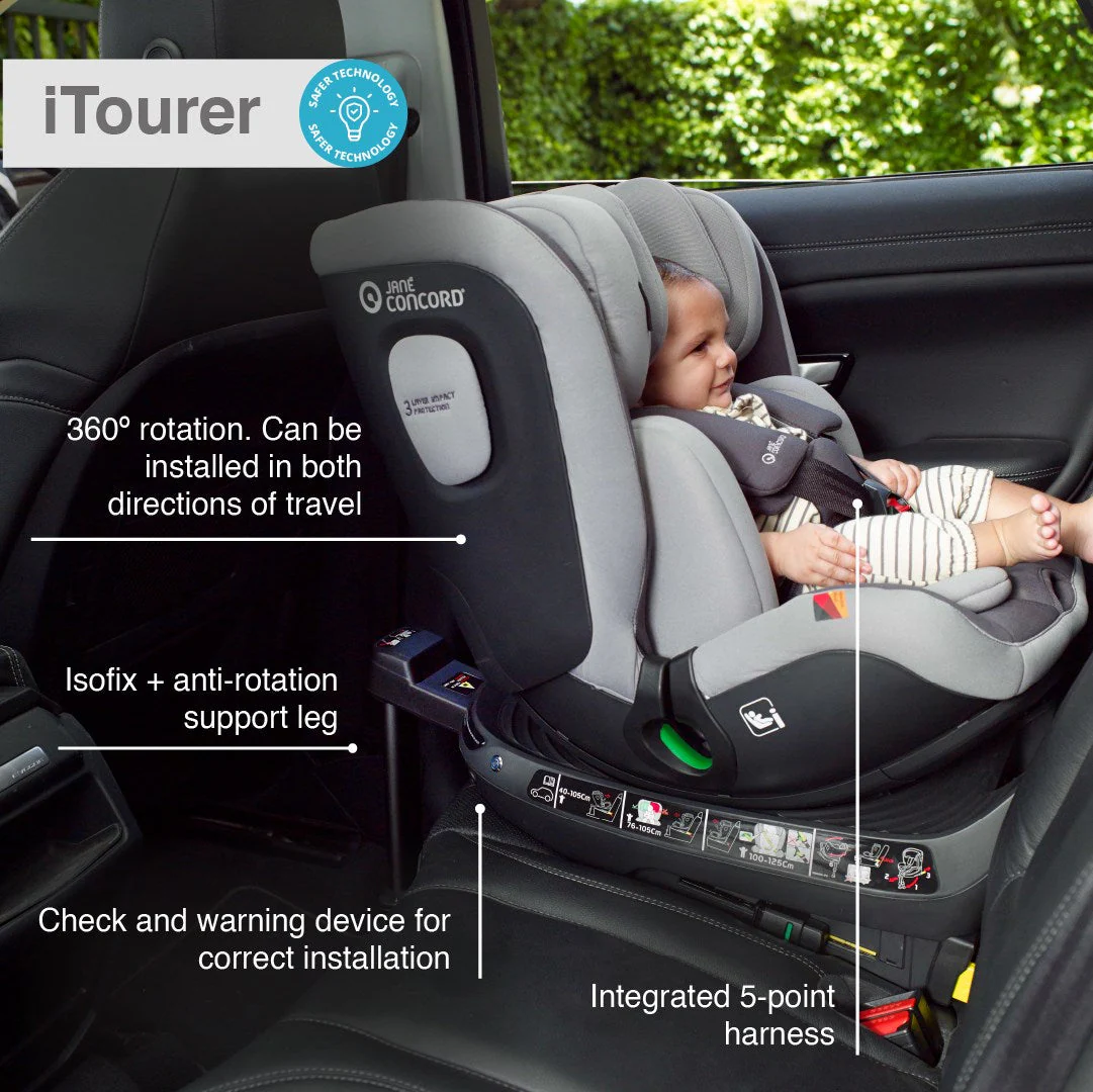 Jane iTourer 360° Swivel i-Size Car Seat, 40-125cm, 0-7 Years - Image 2