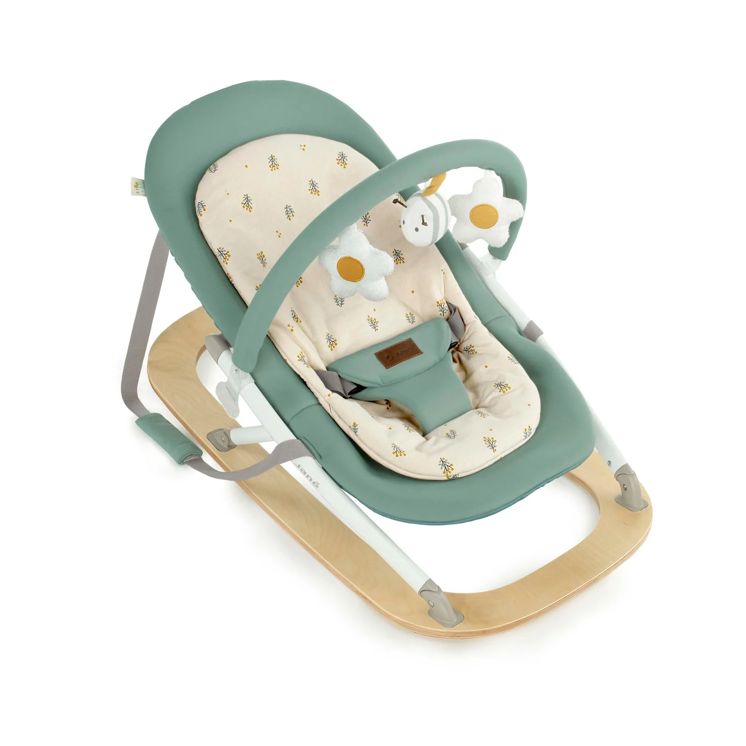 Jane Kalm Wooden Hammock – Natural Birch Rocker with Soft Padded Insert, Botanic - Image 7