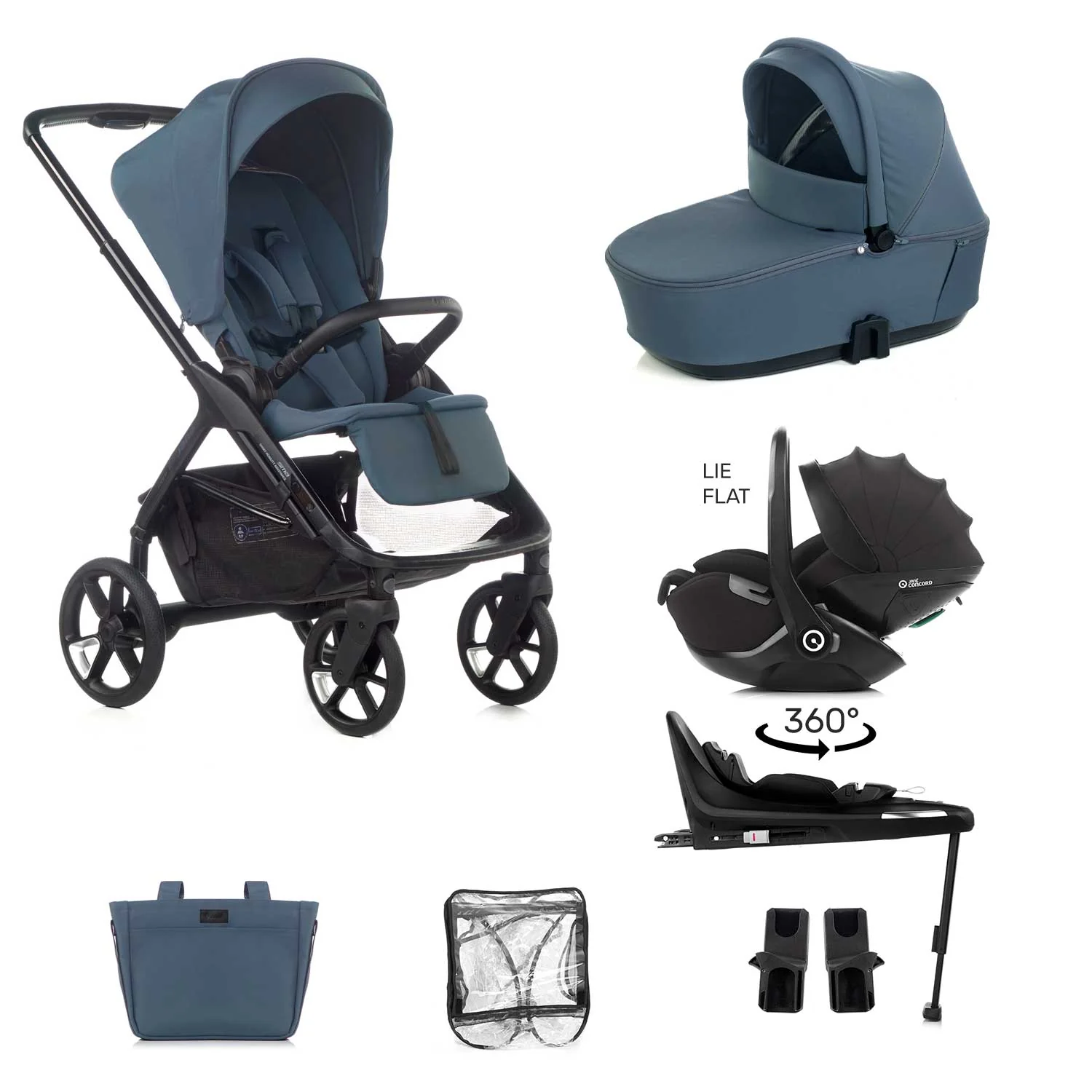 Jane Keep 3in1 + Sleep Carrycot + Kombibaby Lie-Flat 360 Baby Car Seat Bundle - Image 38