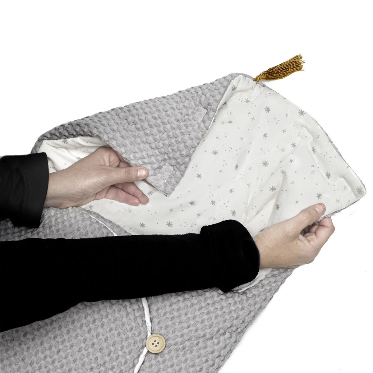 Jane Mims+ Baby Blanket Shawl with Hood - Image 8