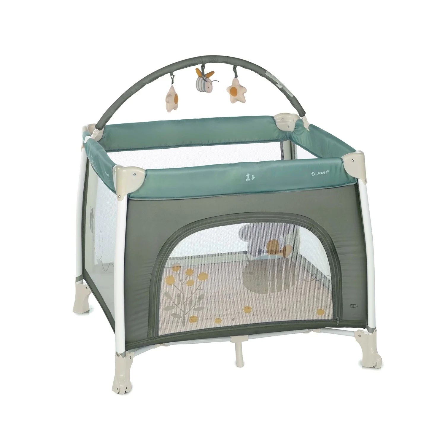 Jané Travel Fun Playpen with Toy Arch & Carry Bag – 0 to 3 Years, Botanic - Image 3