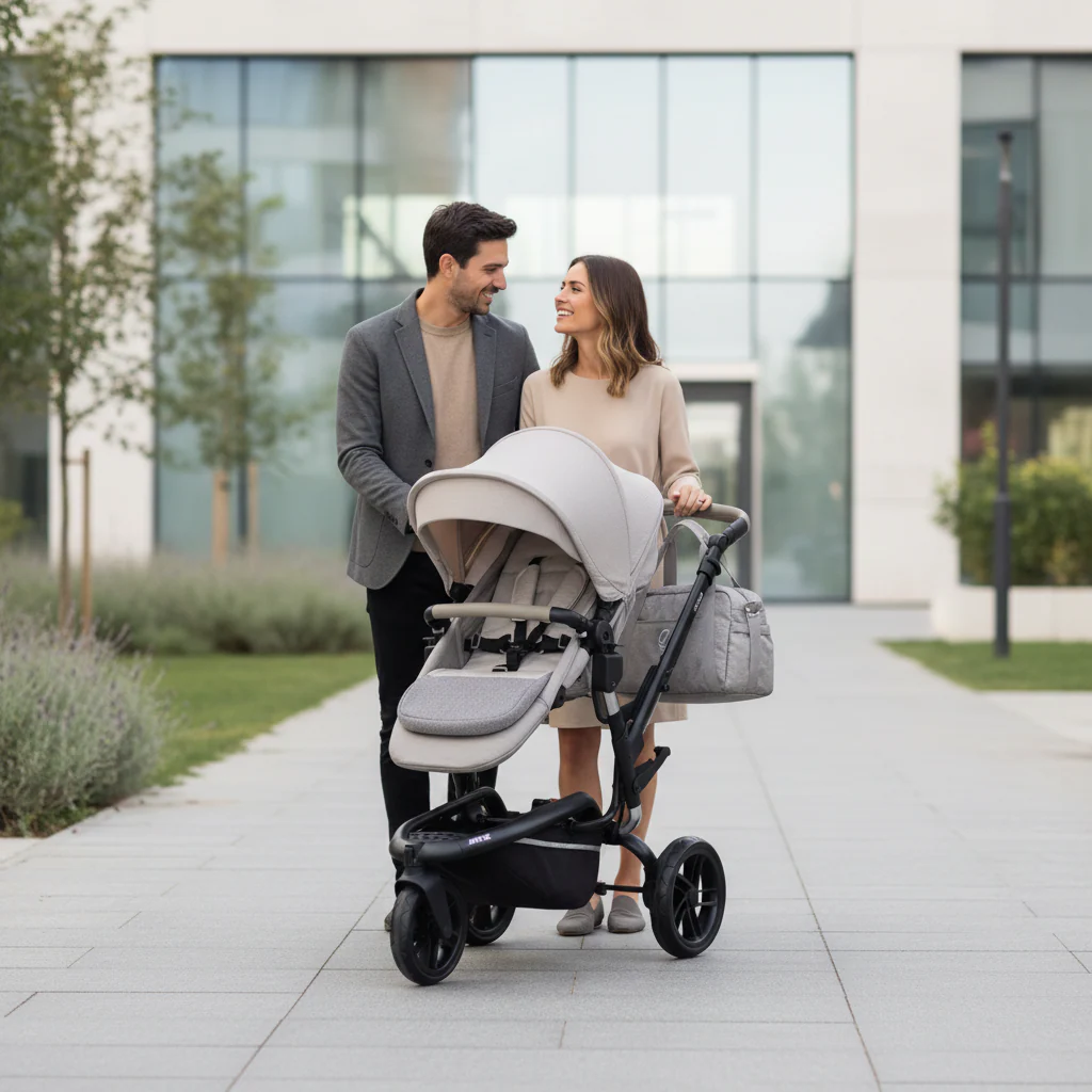 Jané Trider Travel System Bundle with Transporter Plus & Koos R1 i-Size Car Seat, Sand - Image 35